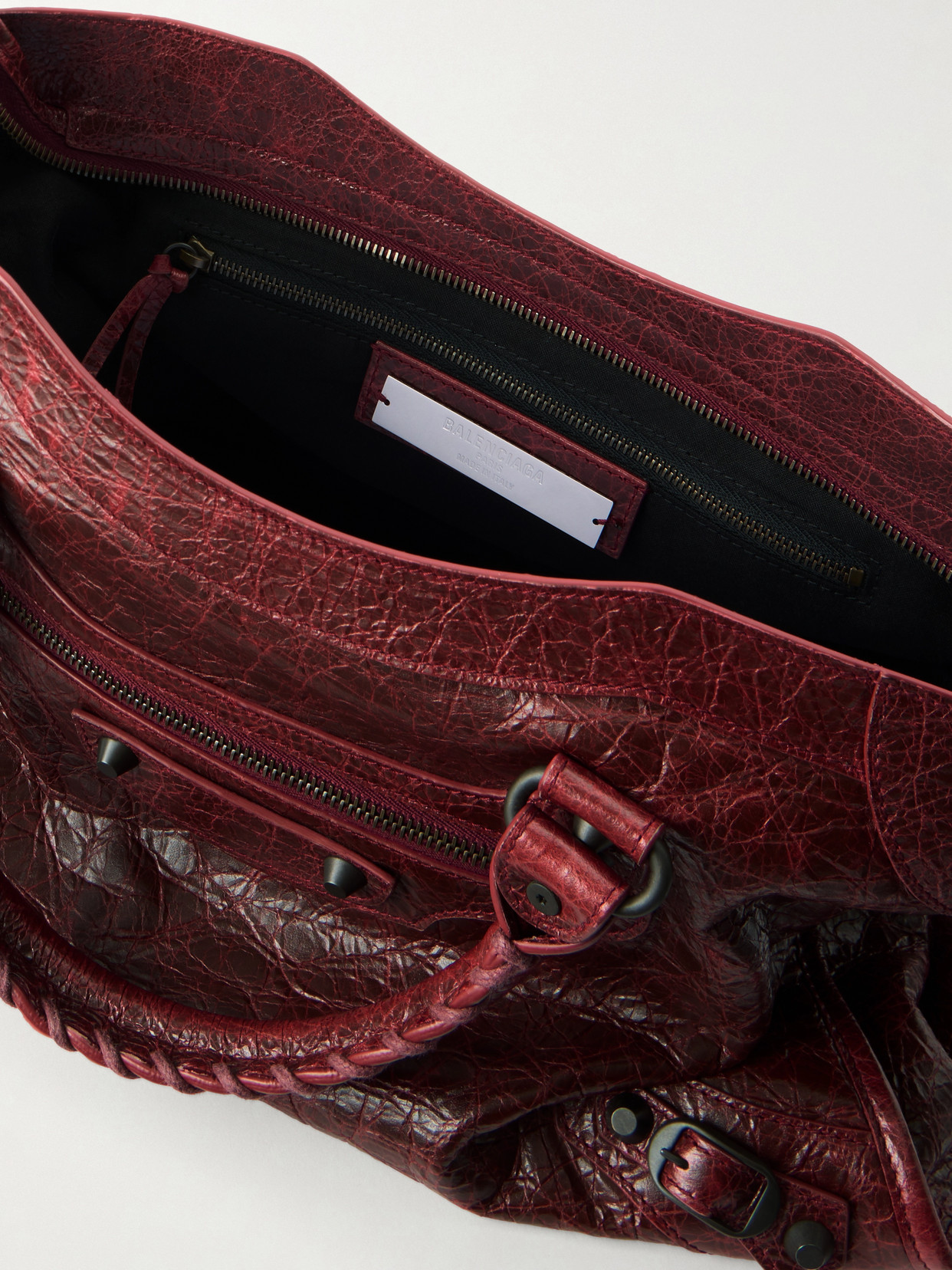 Le City Crinkled-Leather Shoulder Bag