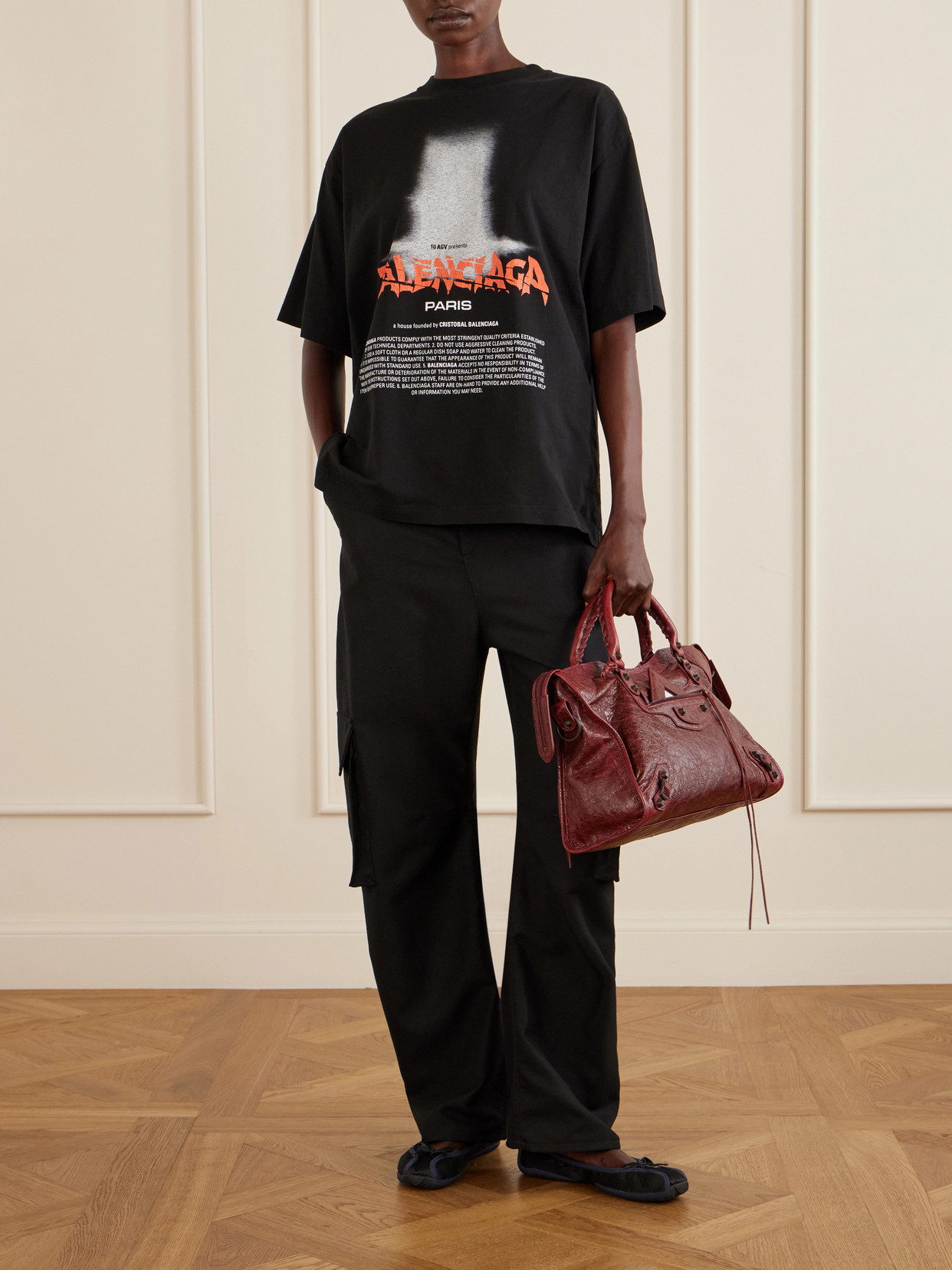 Le City Crinkled-Leather Shoulder Bag