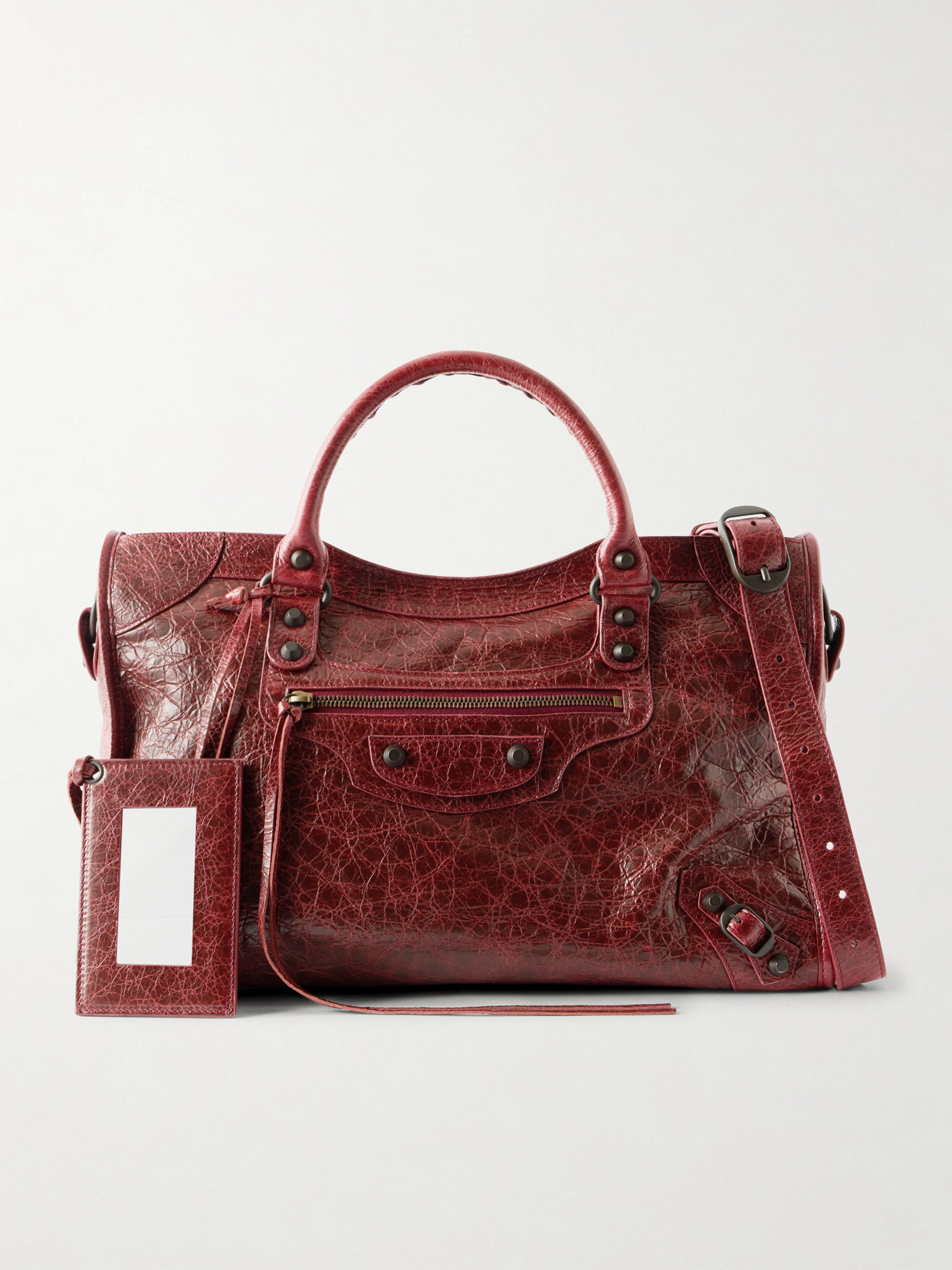Le City Crinkled-Leather Shoulder Bag
