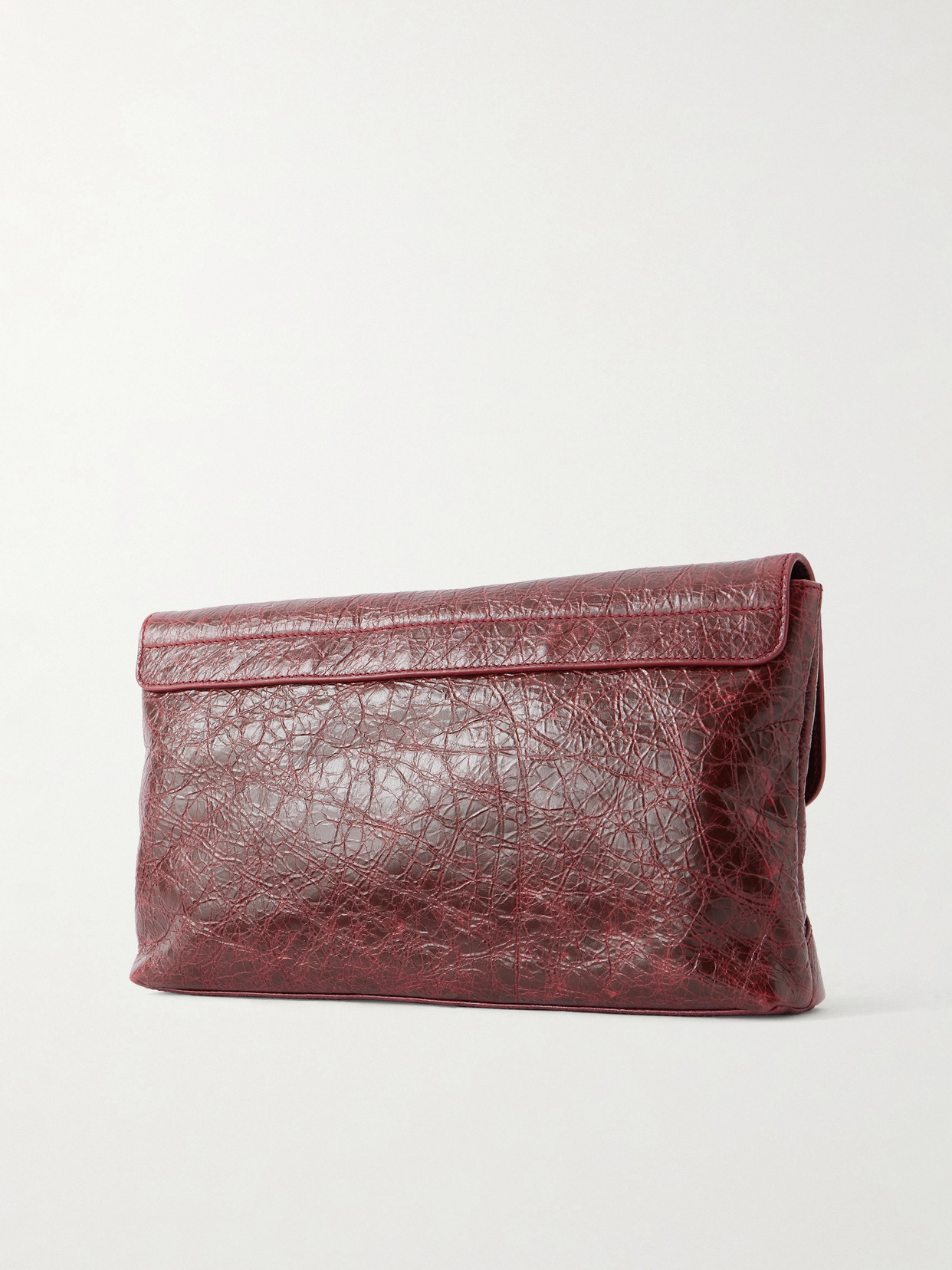 Le City Crinkled-Leather Clutch