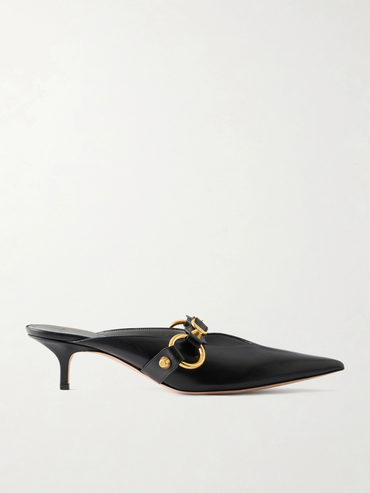 Balenciaga - City Embellished Leather Mules - Black