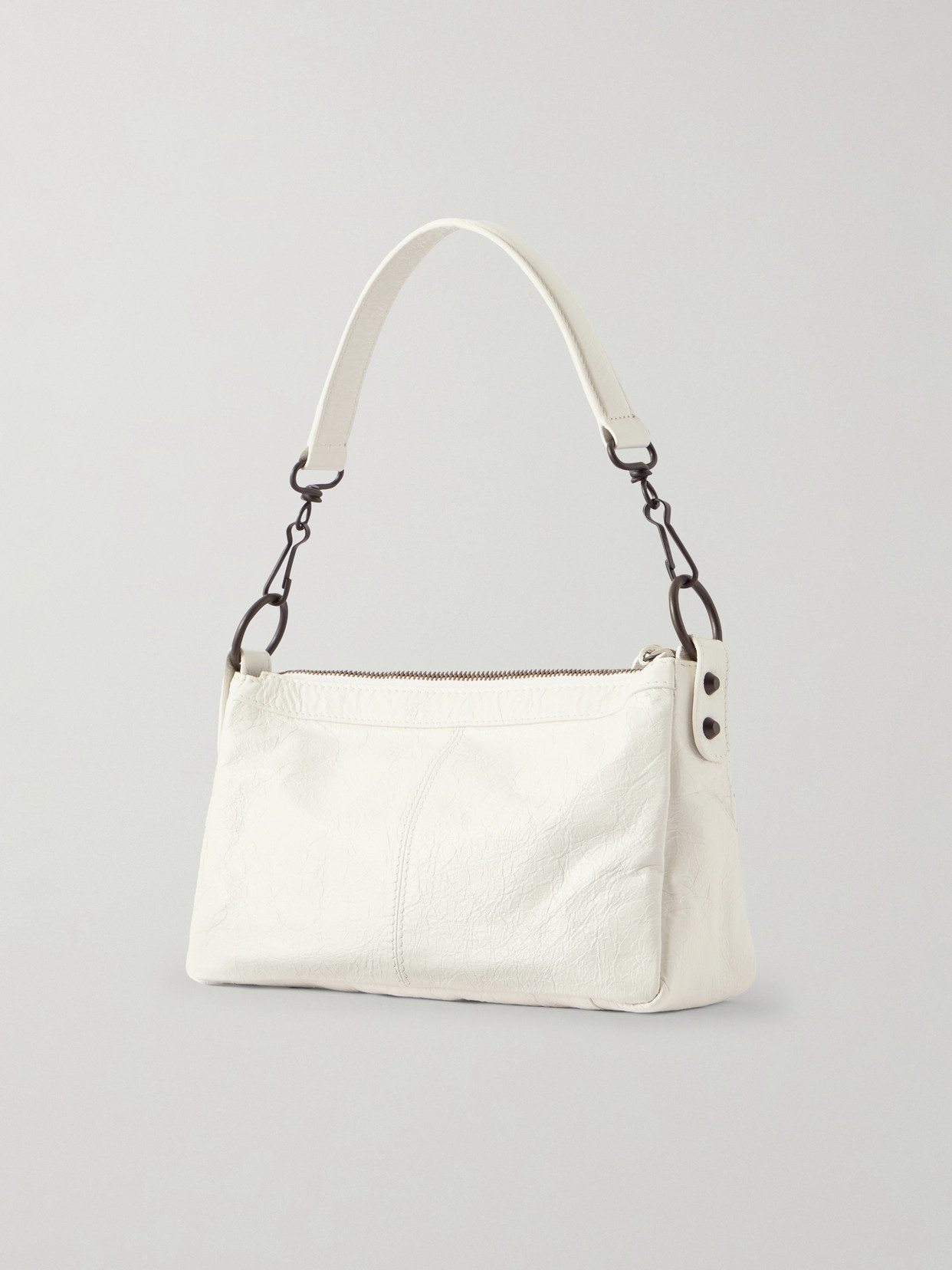 Le City Moto Mini Crinkled-Leather Shoulder Bag