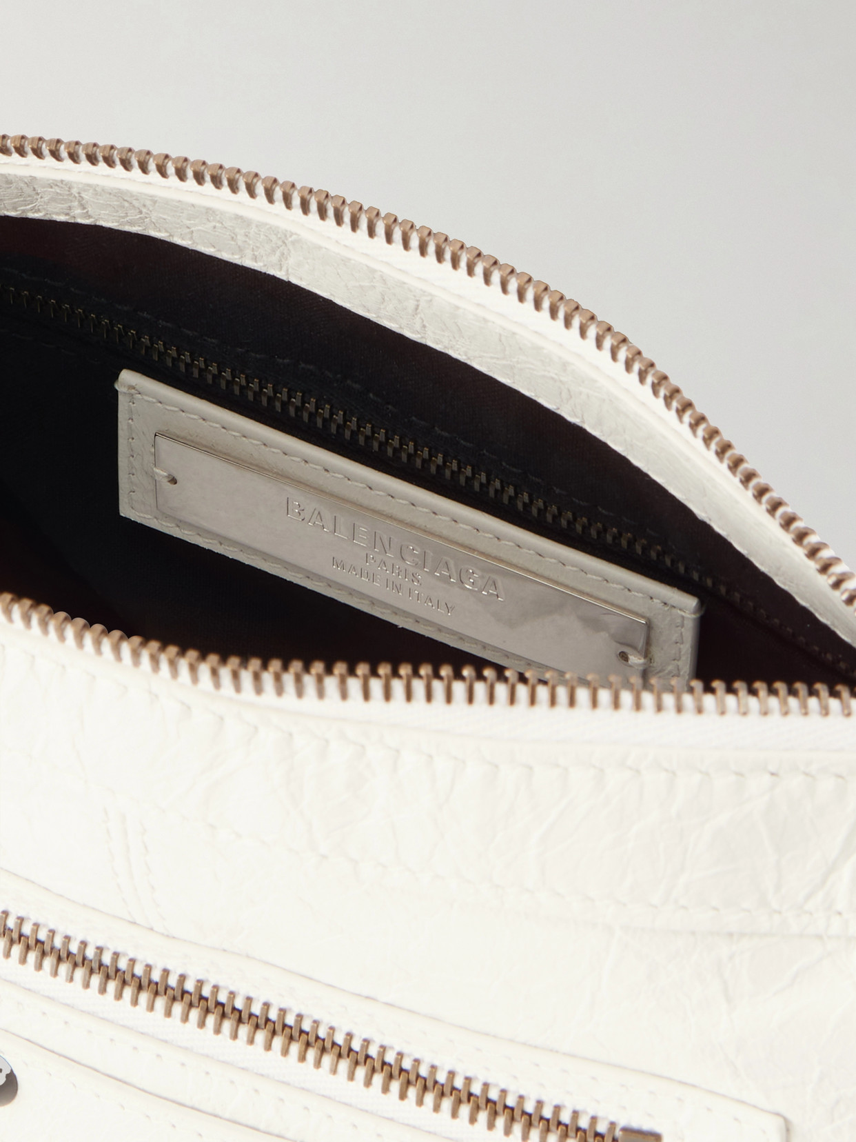 Le City Moto Mini Crinkled-Leather Shoulder Bag