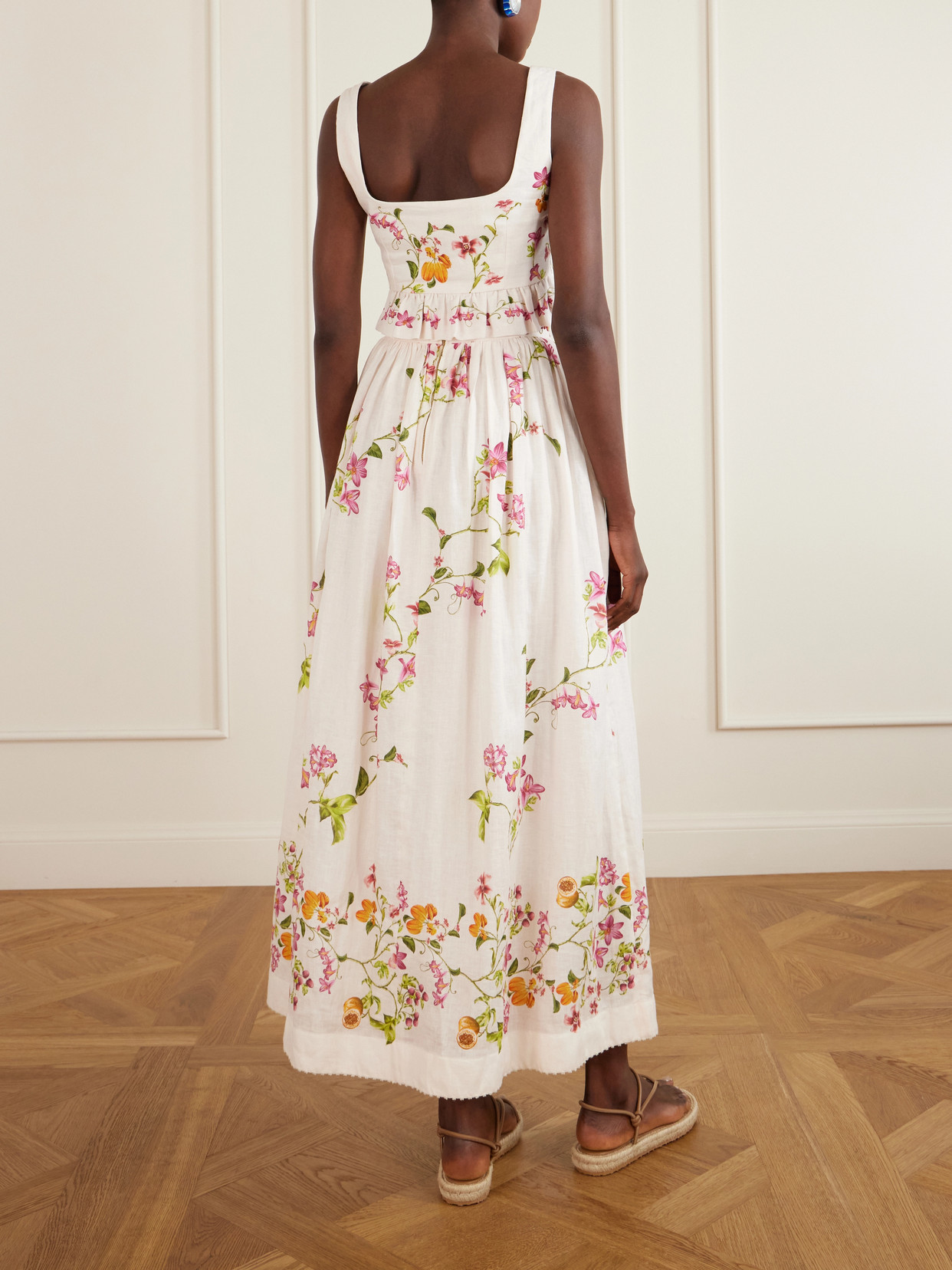 Tangelo Floral-Print Maxi