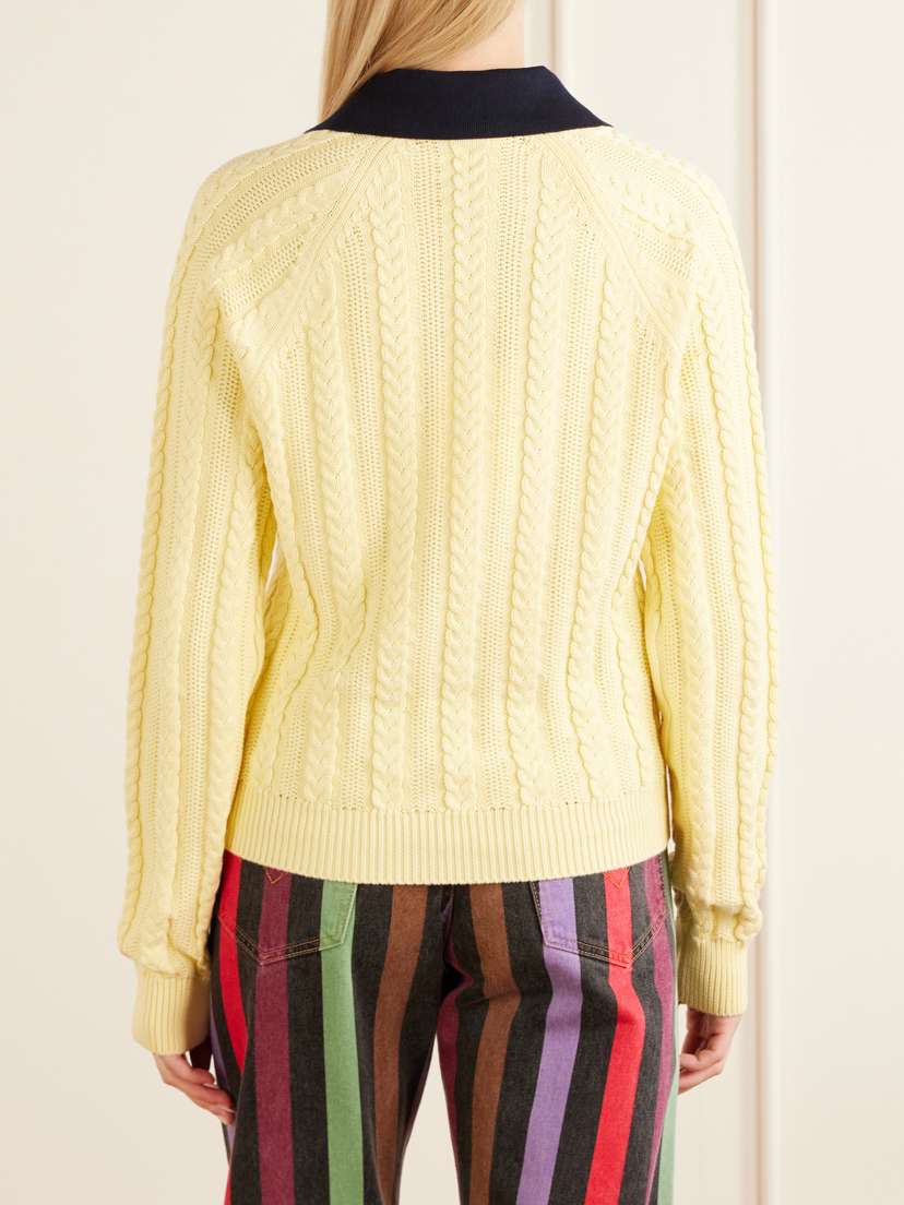 Versace Cable-knit Cotton Sweater | Thumbnail 4 Versace Cable-knit Cotton Sweater | Thumbnail 4