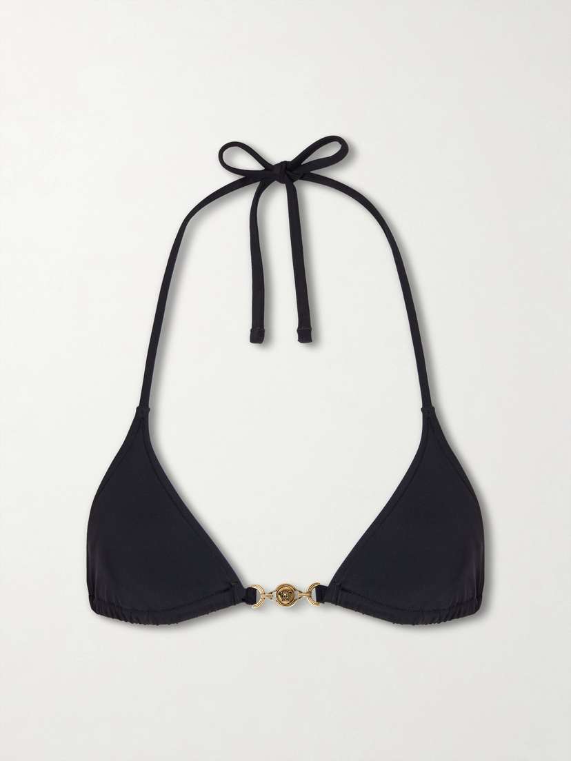 Versace Logo-embellished Bikini Top