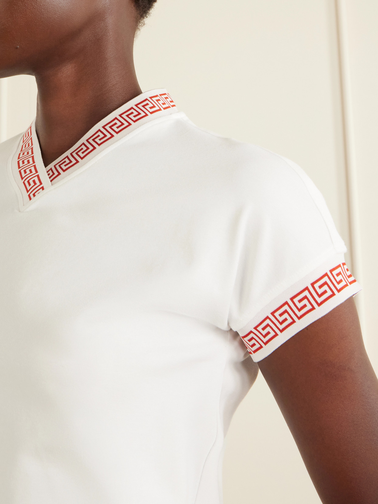 Logo-Jacquard Cotton-Blend Jersey T-Shirt