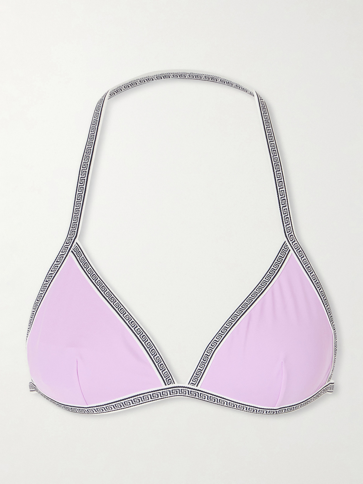 Versace Printed Bikini Top In Pink