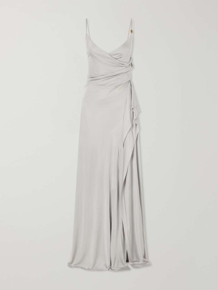 Versace Draped Jersey Gown | Thumbnail 5 Versace Draped Jersey Gown | Thumbnail 5