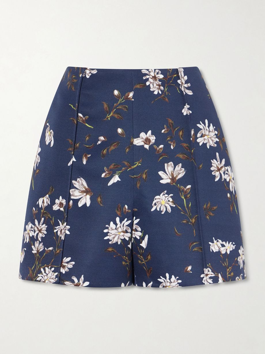+ Manolo Blahnik floral-print drill shorts