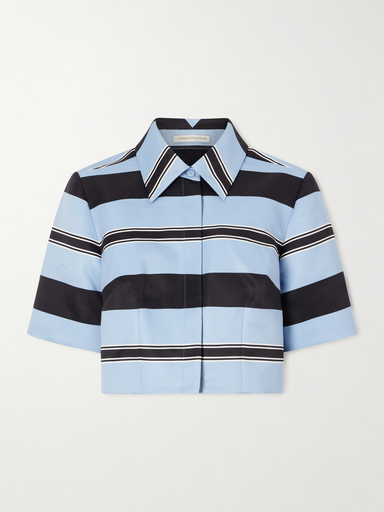 Emilia Wickstead Natalie Striped Twill Shirt In Blue