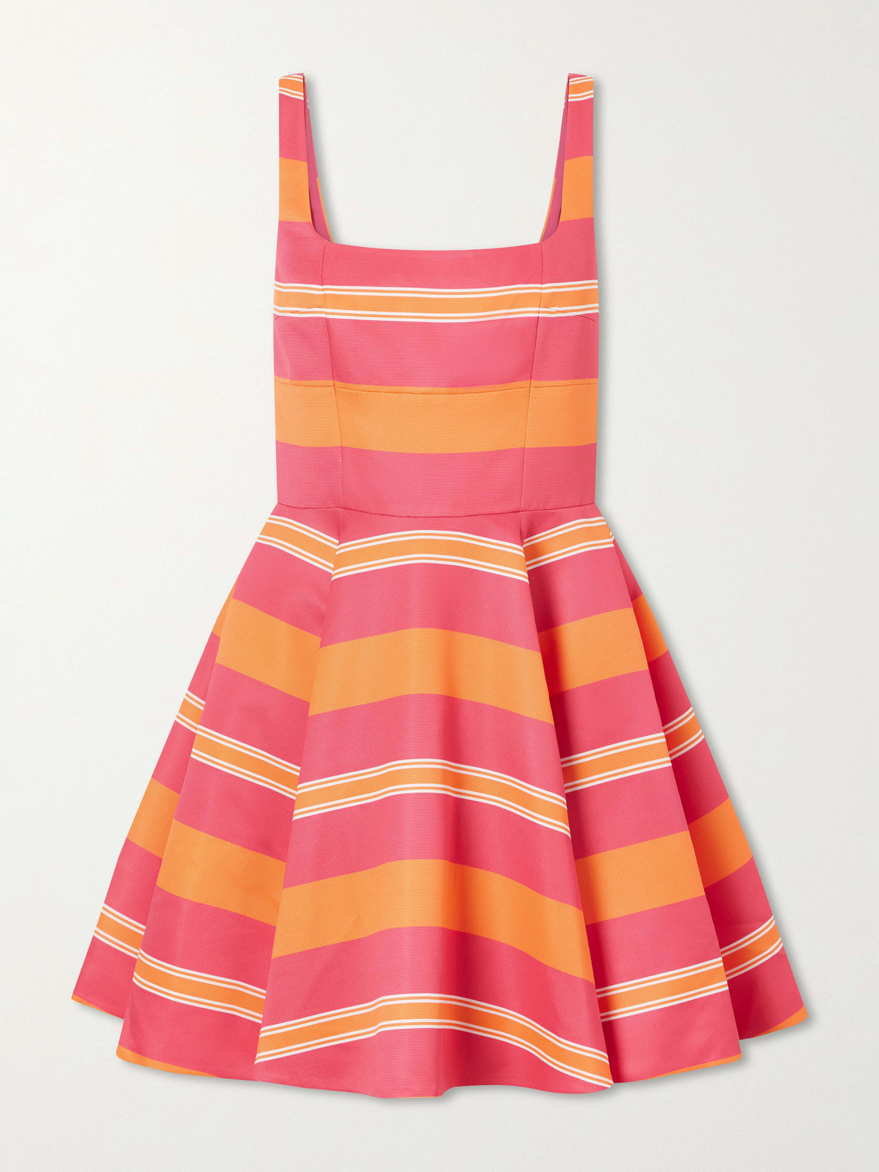Emilia Wickstead Mini Mona Striped Twill Mini Dress In Pink