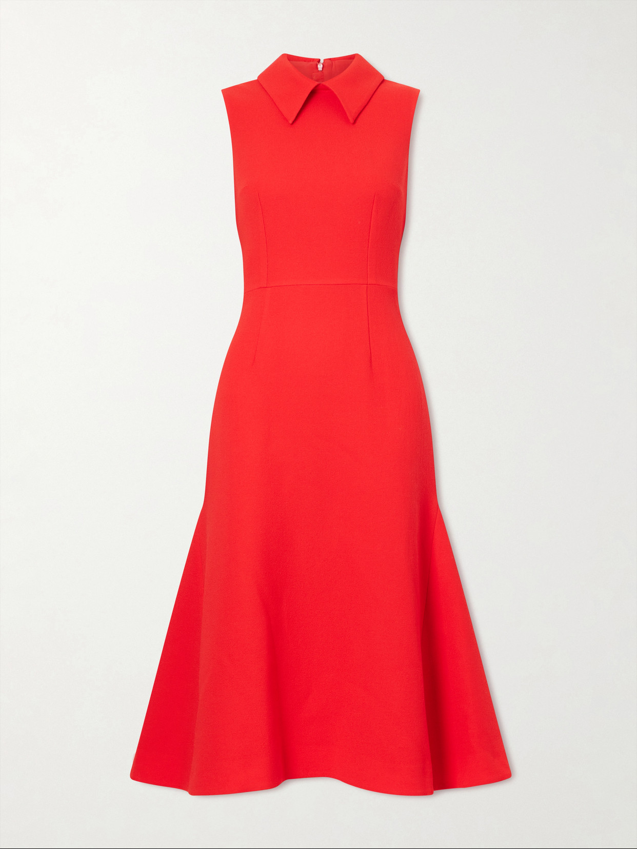 Emilia Wickstead - Leontine Wool-crepe Midi Dress - Red