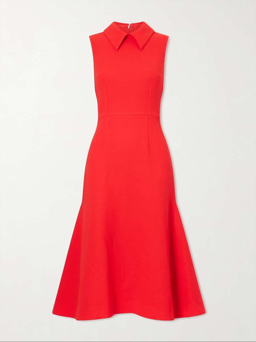 Emilia Wickstead Leontine Wool-crepe Midi Dress | Thumbnail 5