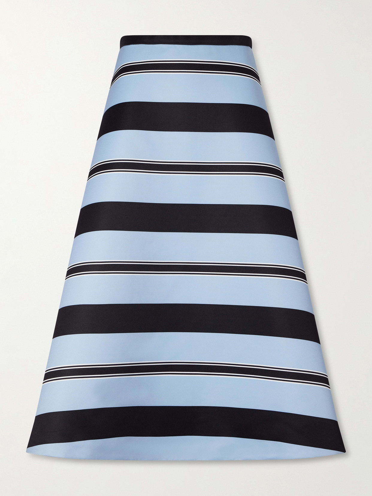 Emilia Wickstead Hallie Striped Faille Midi Skirt In Blue