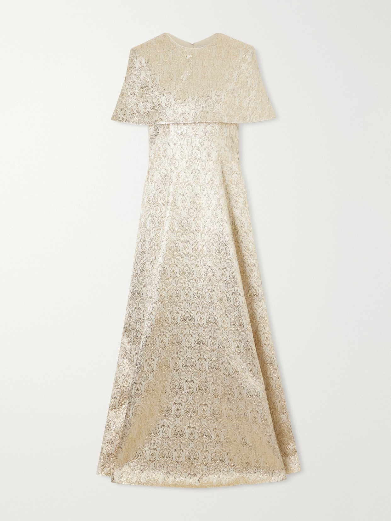 Emilia Wickstead Lucretia Metallic Jacquard Gown In Gold