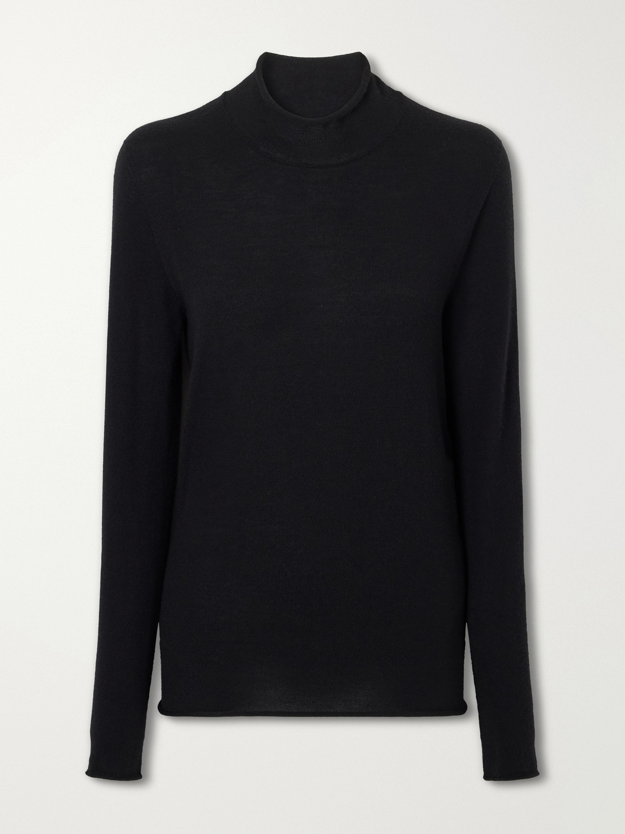 The Row - Phaed Cashmere Mock-neck Sweater - Black