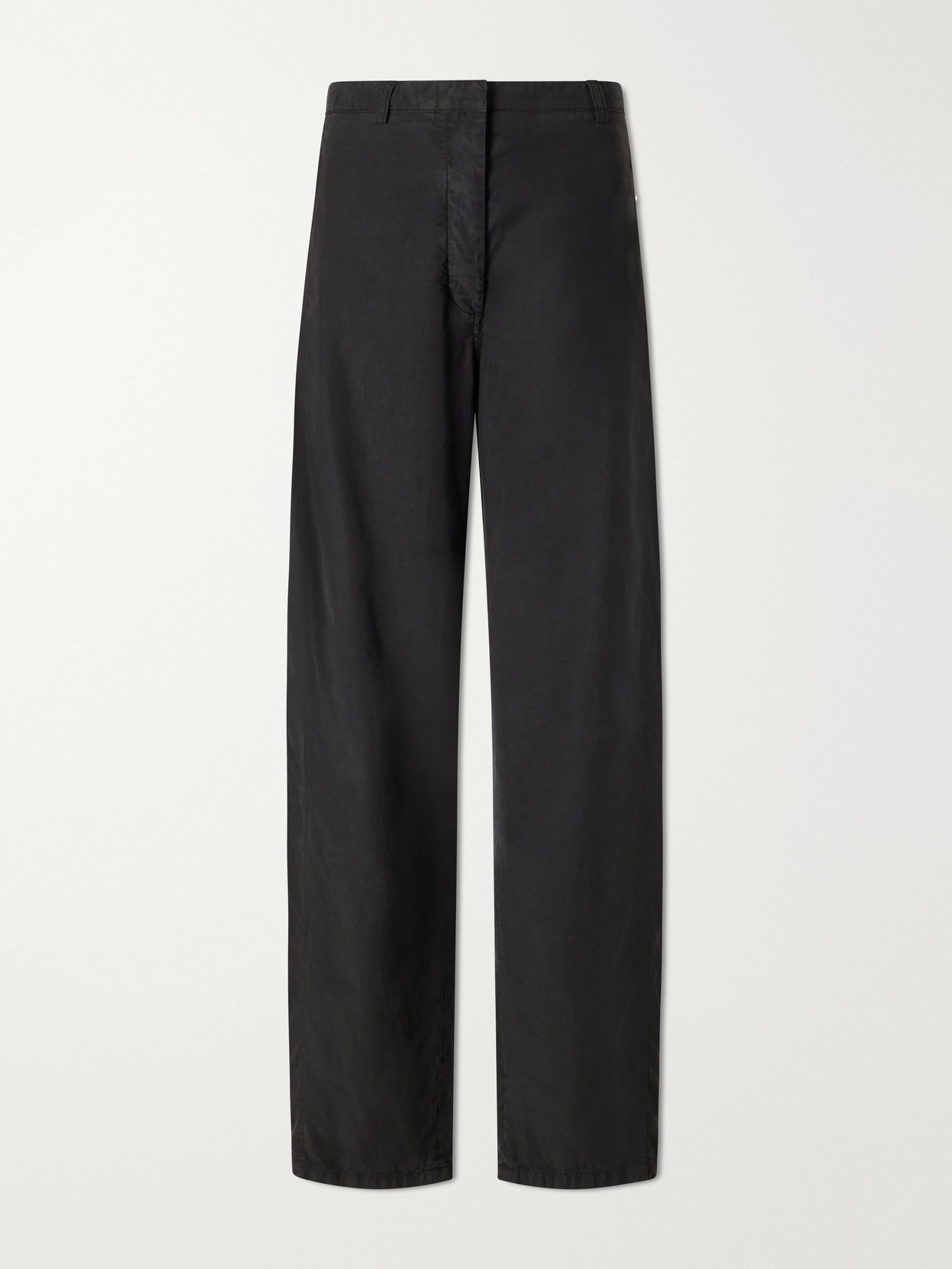 The Row - Bayou Lyocell And Cotton-blend Tapered Pants - Black