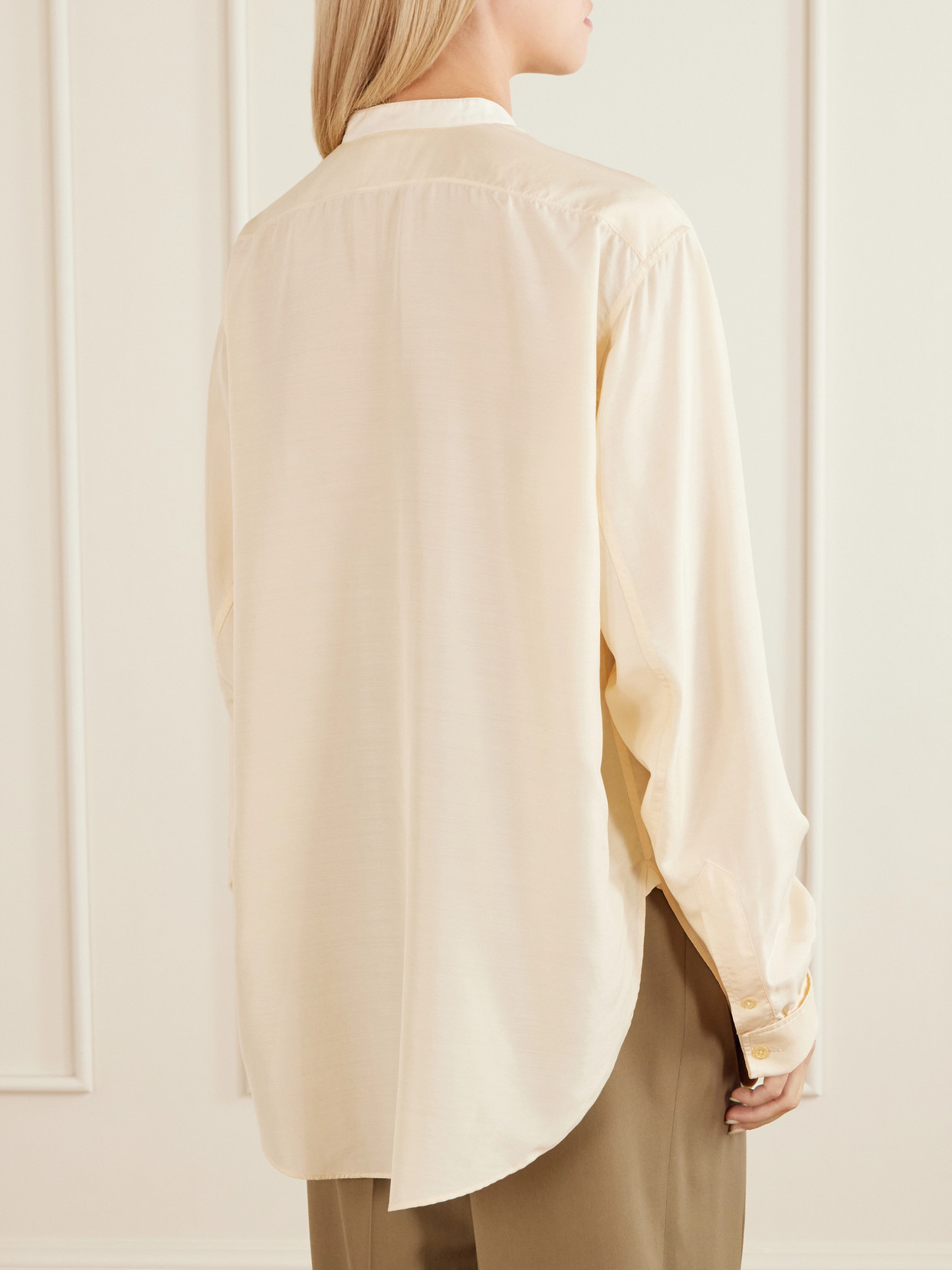 Lula Mandarin-Collar Shirt