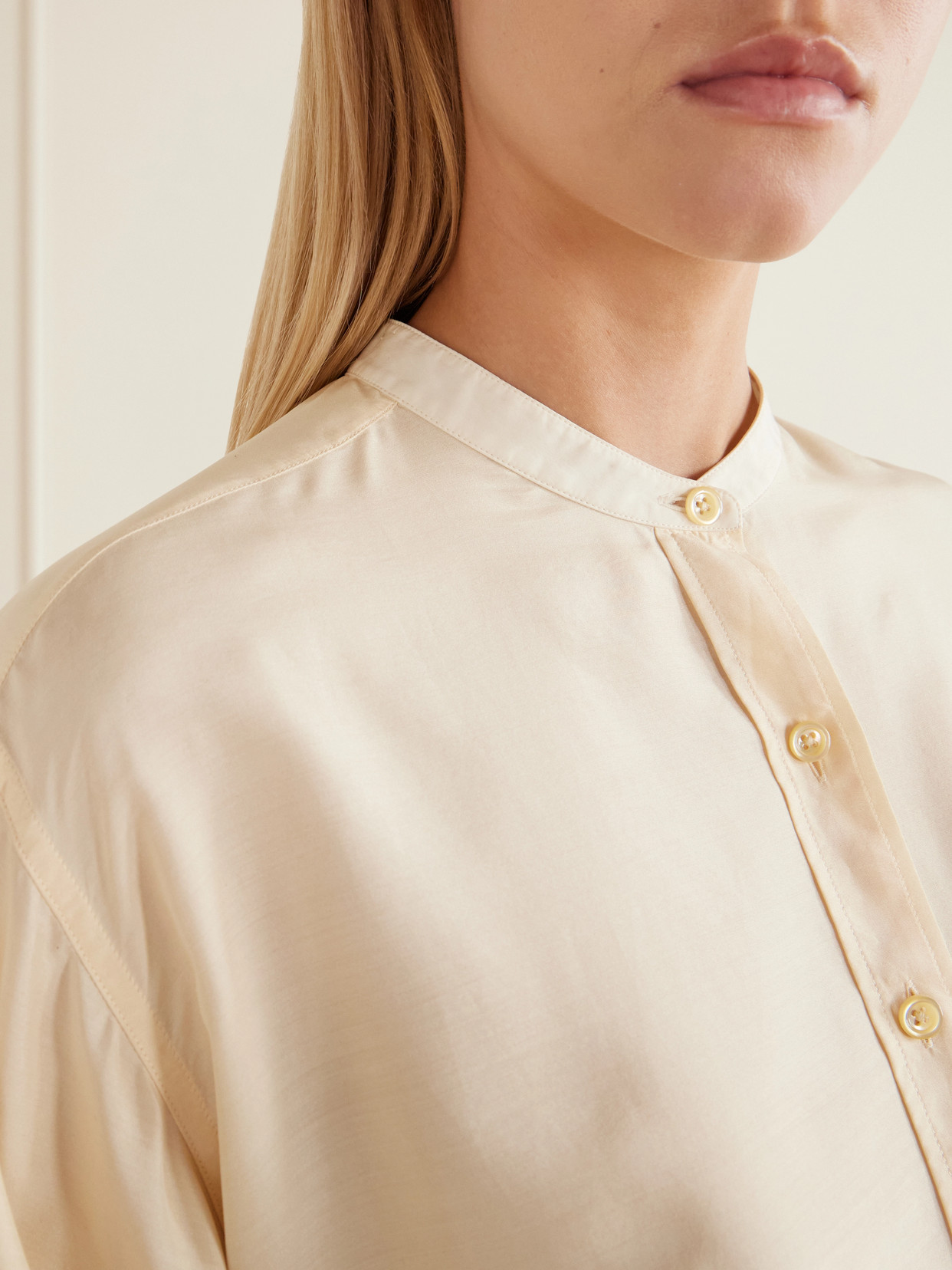 Lula Mandarin-Collar Shirt