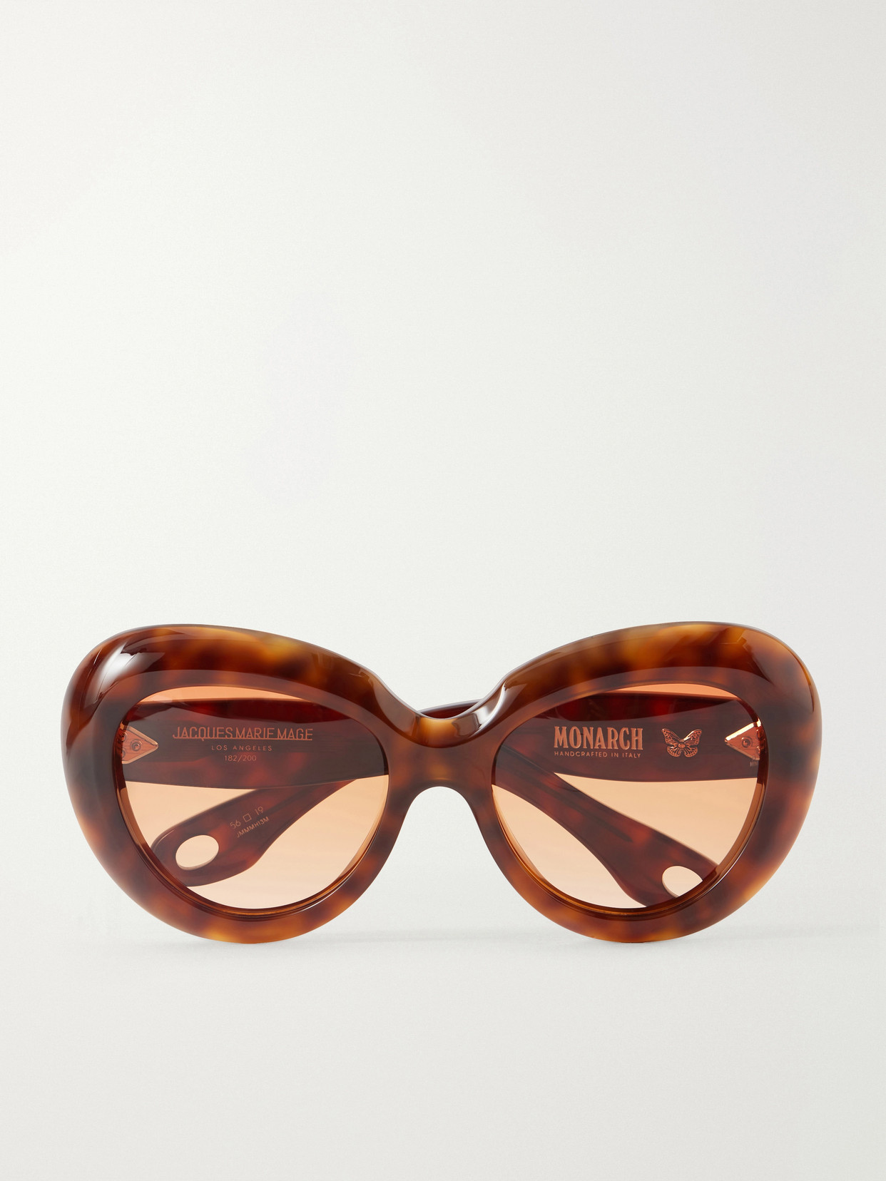 Jacques Marie Mage Monarch Round-frame Tortoiseshell Acetate Sunglasses In Purple