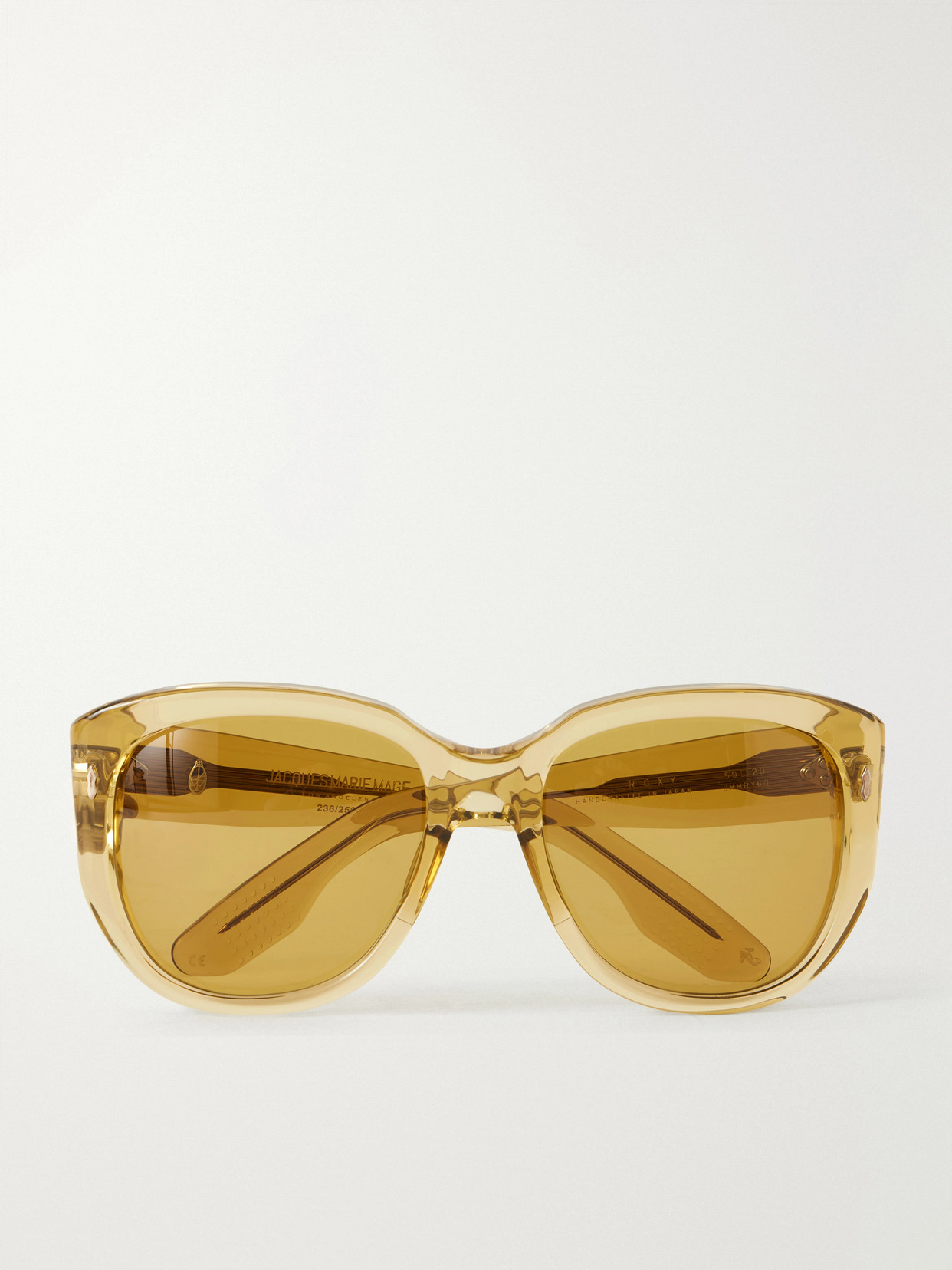 Jacques Marie Mage Roxy Oversized Round-frame Acetate Sunglasses In Brown