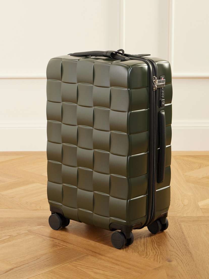 Bottega Veneta Odyssey Leather-trimmed Intrecciato Polycarbonate Carry-on Suitcase