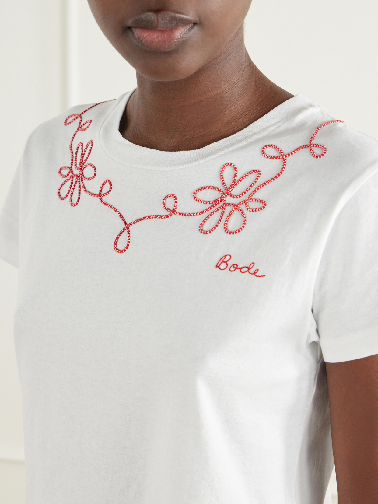 Lasso Embroidered Cotton-Jersey T-Shirt