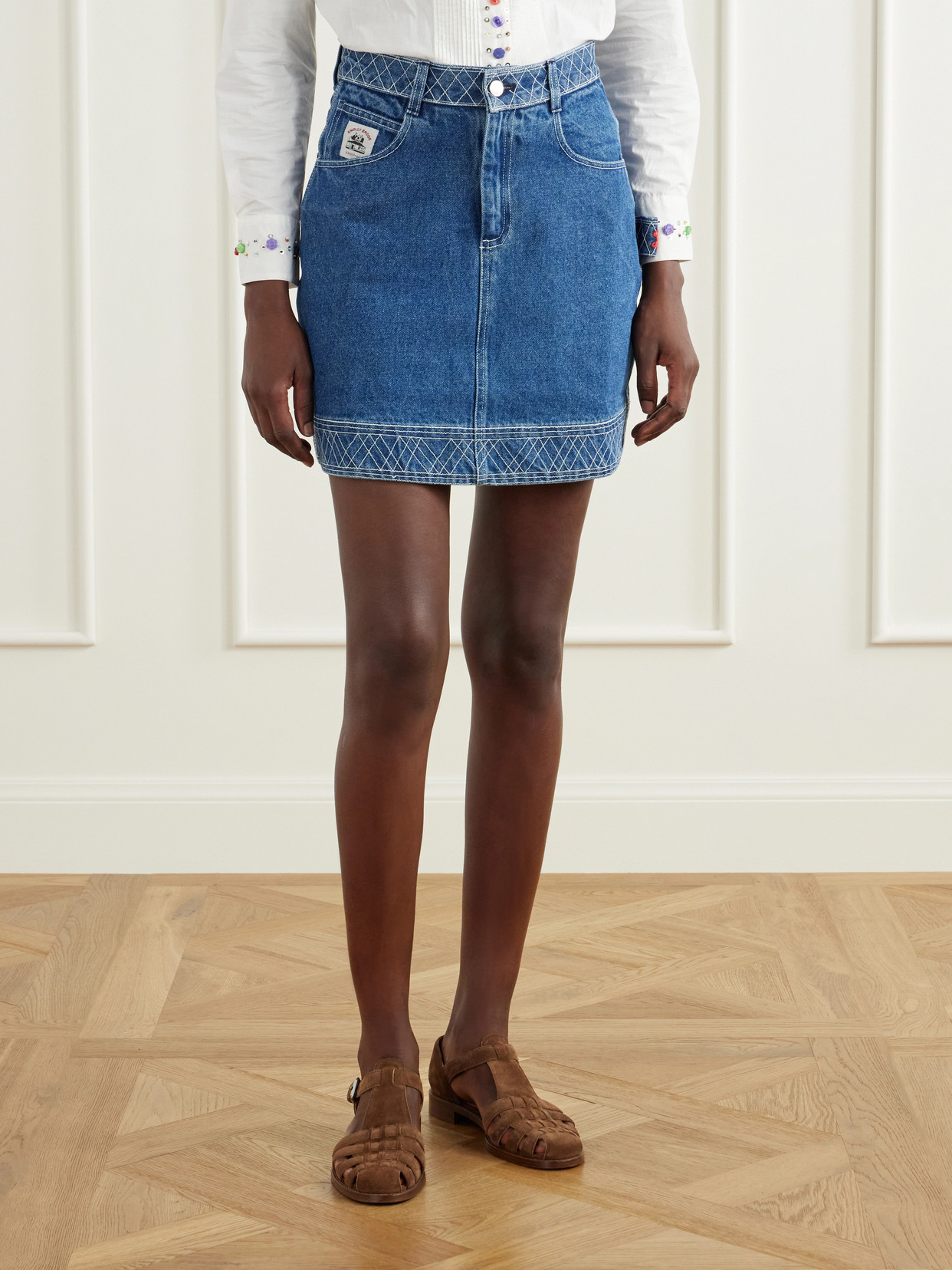 Embroidered Cotton Mini