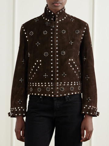 Bode Howard studded suede jacket