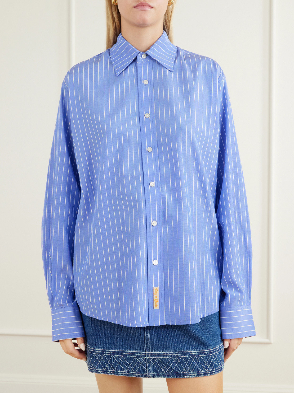 Bluebell Striped Cotton-Poplin Shirt
