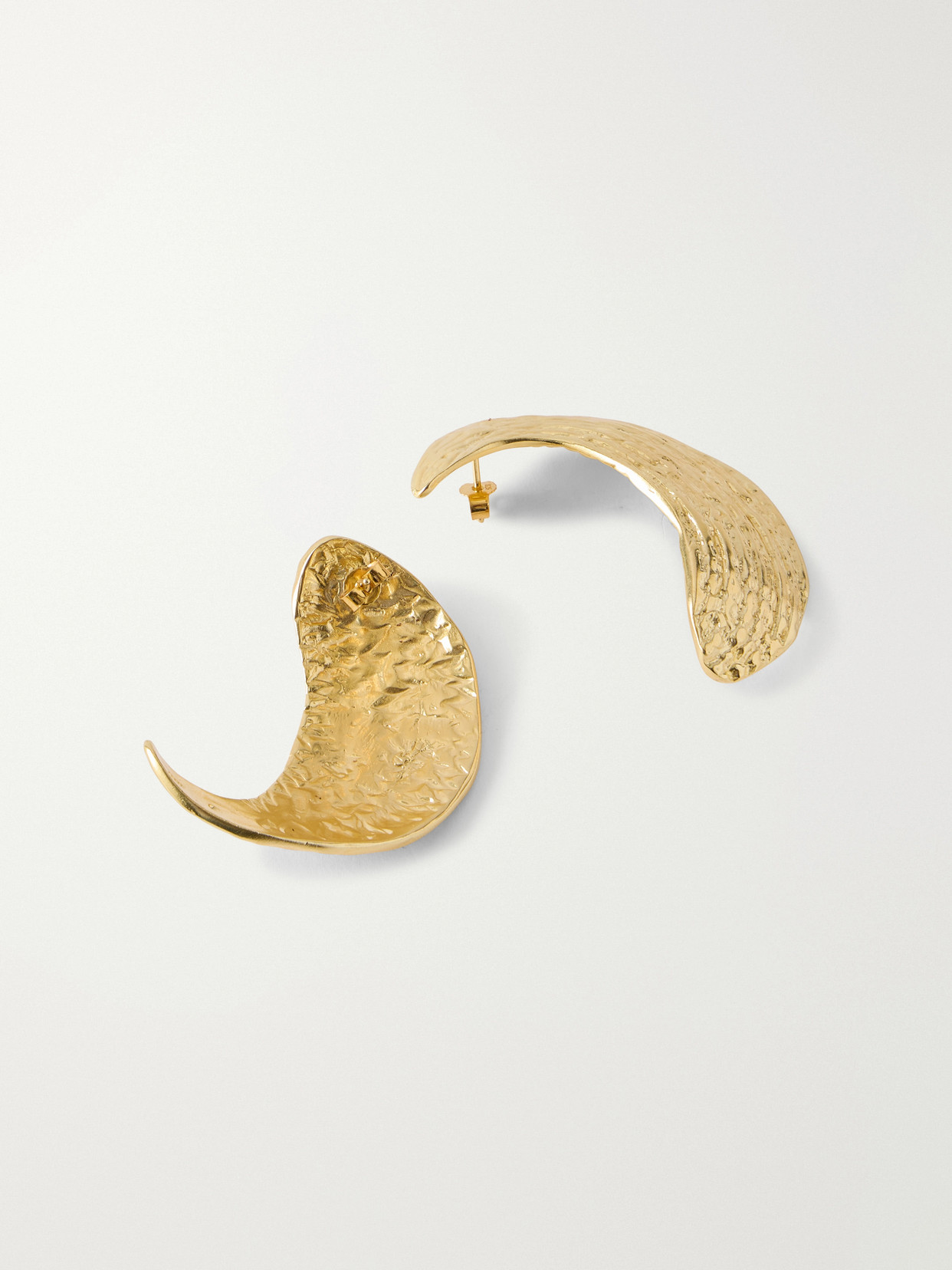 Ysso Broken Shell Gold-plated Earrings In Blue