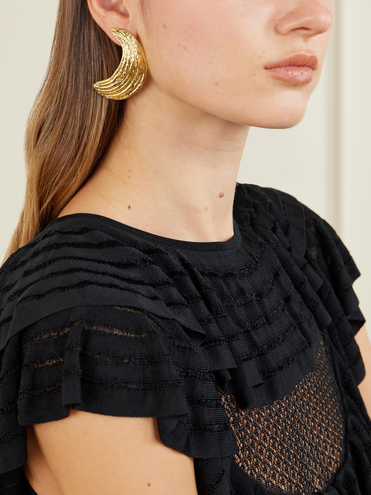Ysso Broken Shell Gold-plated Earrings In Blue