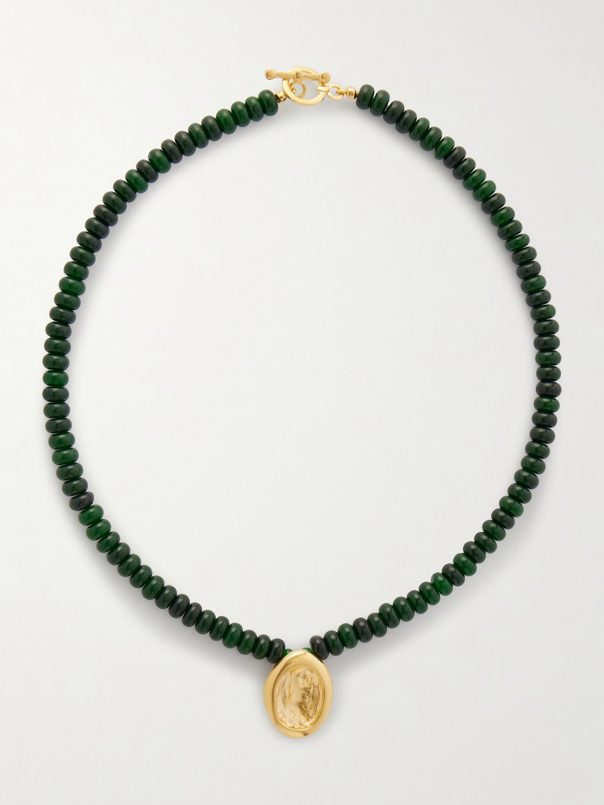 Ysso Aesop Jade Necklace In Green