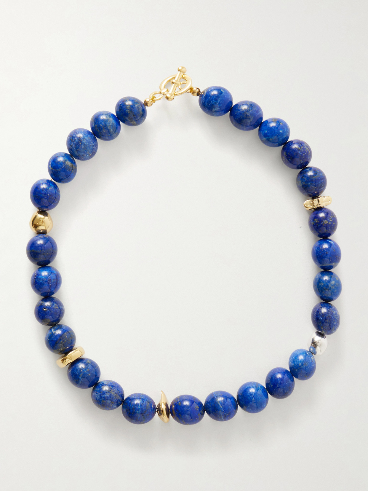 Ysso Helen Gold-tone Lapis Necklace In Orange
