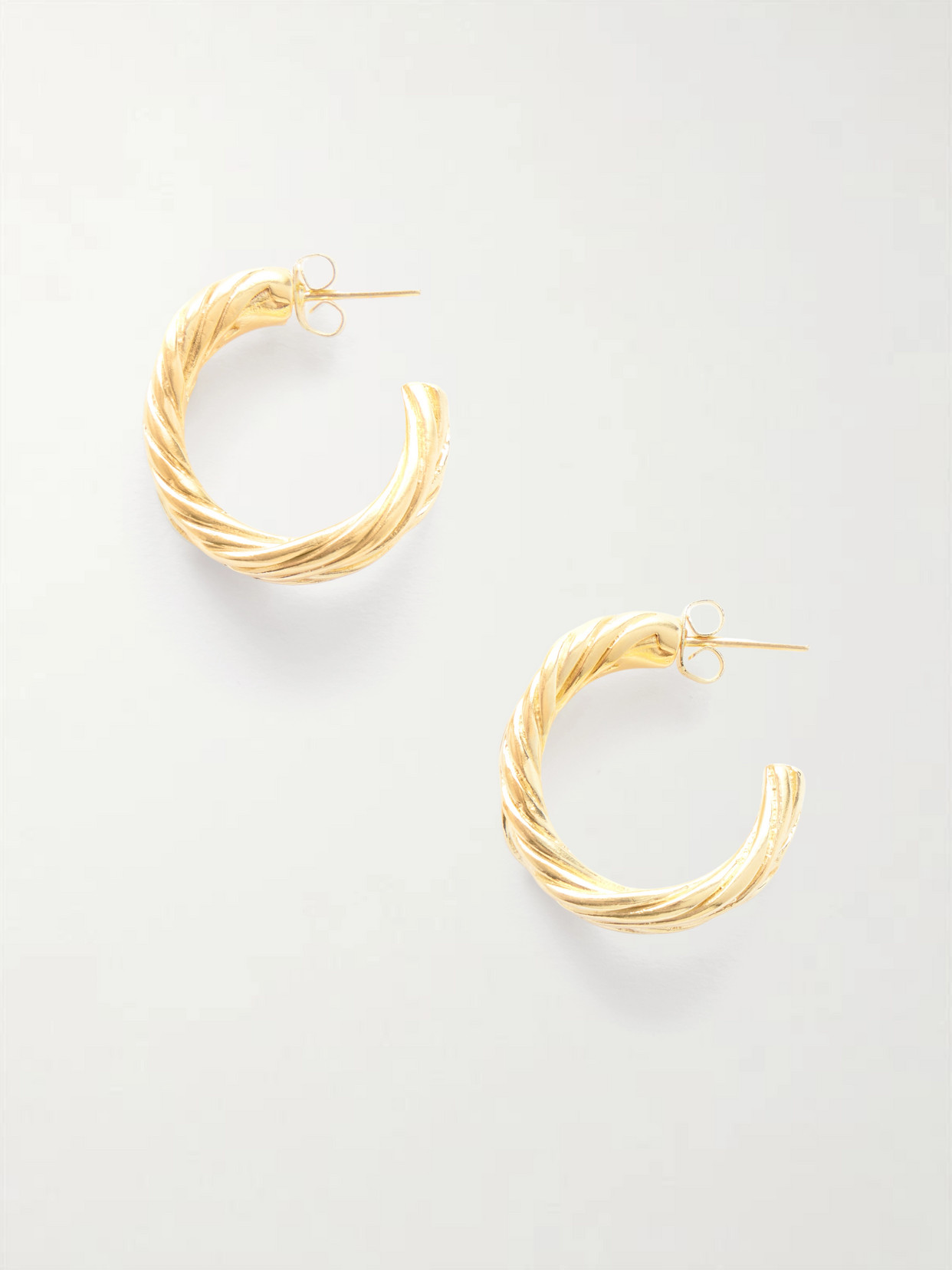 Ysso Thread Gold-plated Earrings In Pink