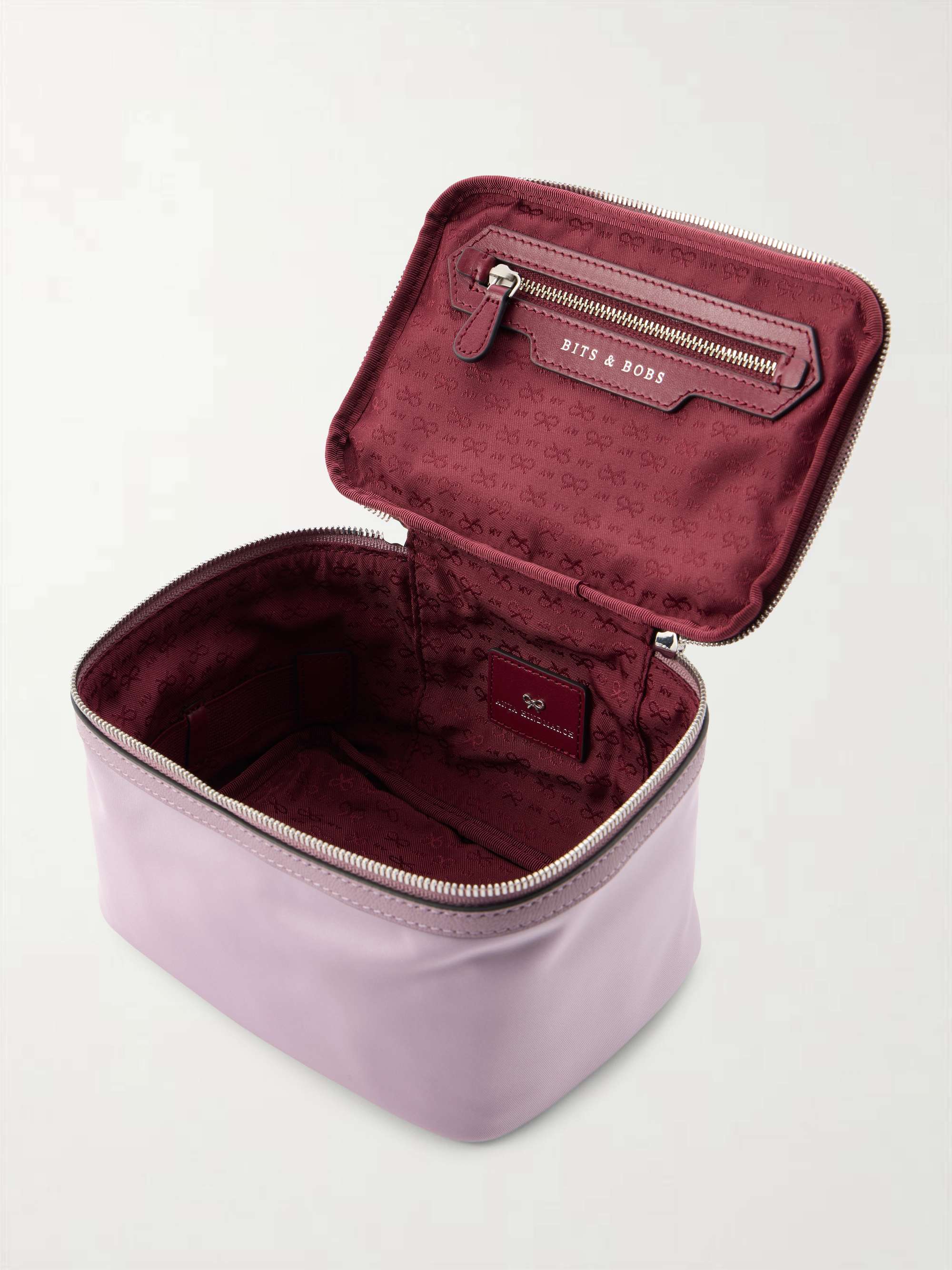 ANYA HINDMARCH Sakura Blossom leather-trimmed shell cosmetics case