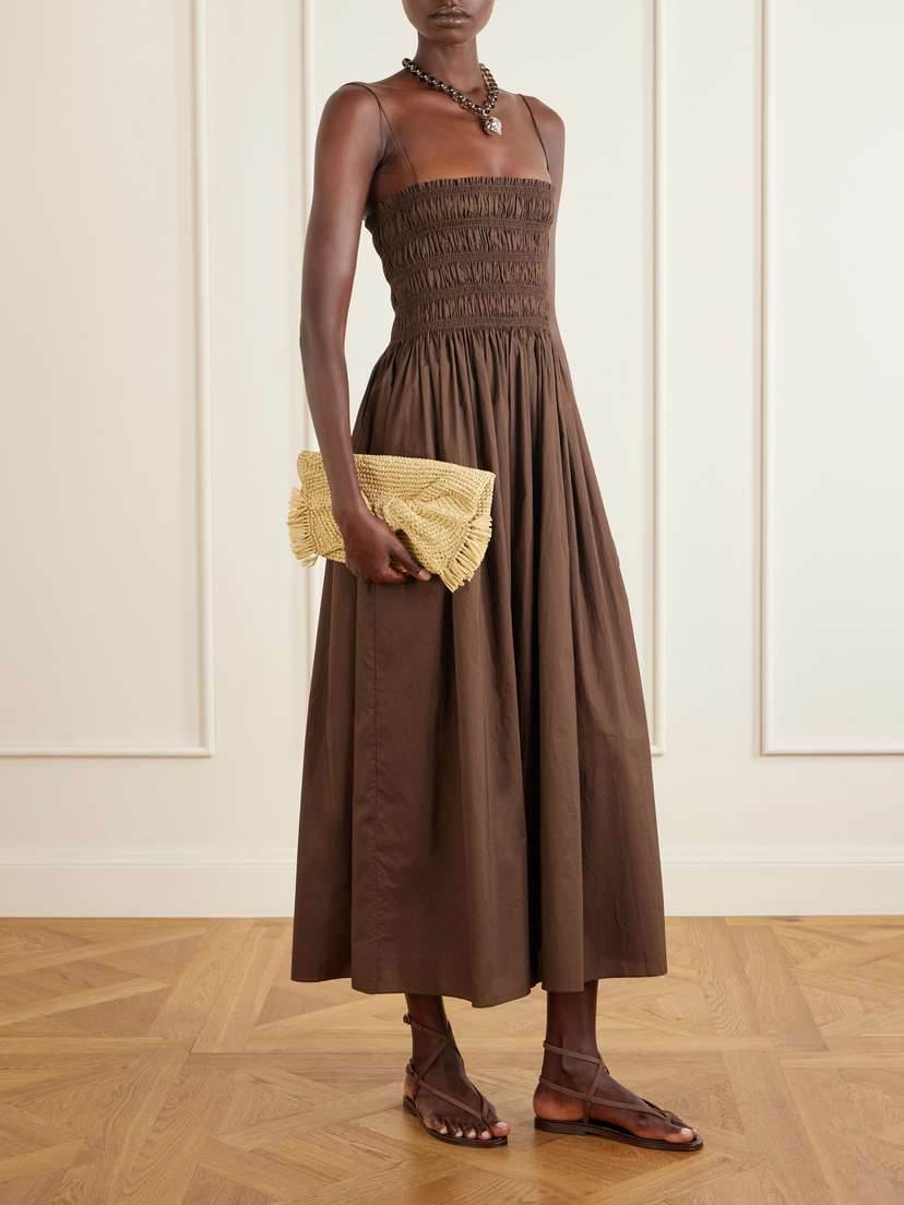 Anya Hindmarch Bow Leather-trimmed Raffia Clutch | Thumbnail 3 Anya Hindmarch Bow Leather-trimmed Raffia Clutch | Thumbnail 3