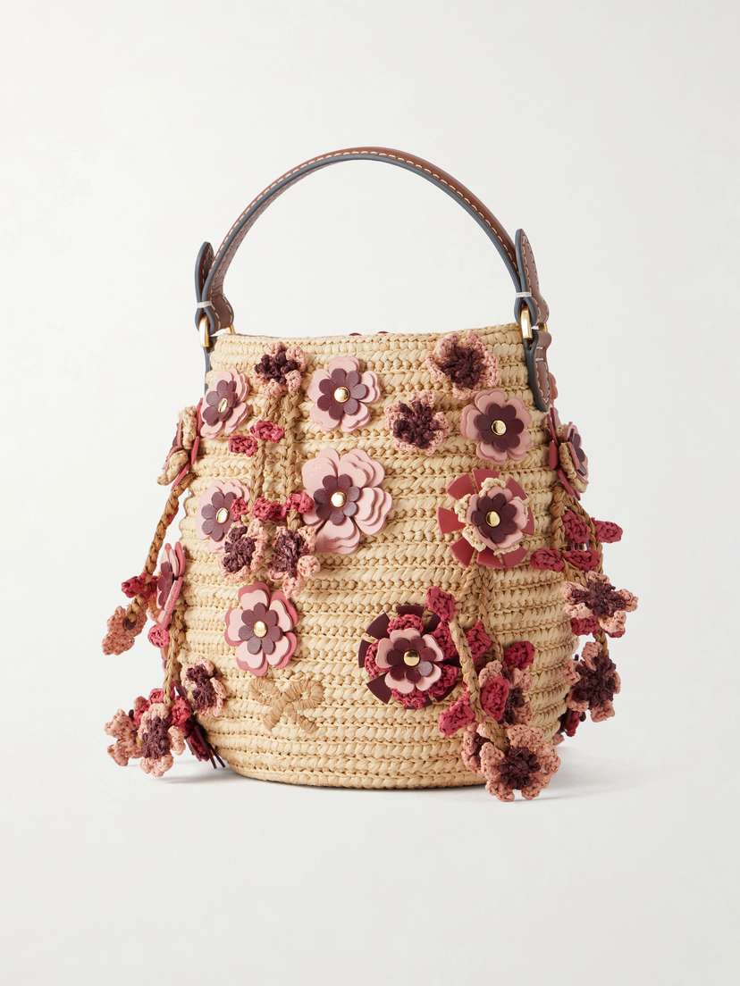 Anya Hindmarch Blossom Creature Embellished Raffia Mini Bag | Thumbnail 4 Anya Hindmarch Blossom Creature Embellished Raffia Mini Bag | Thumbnail 4
