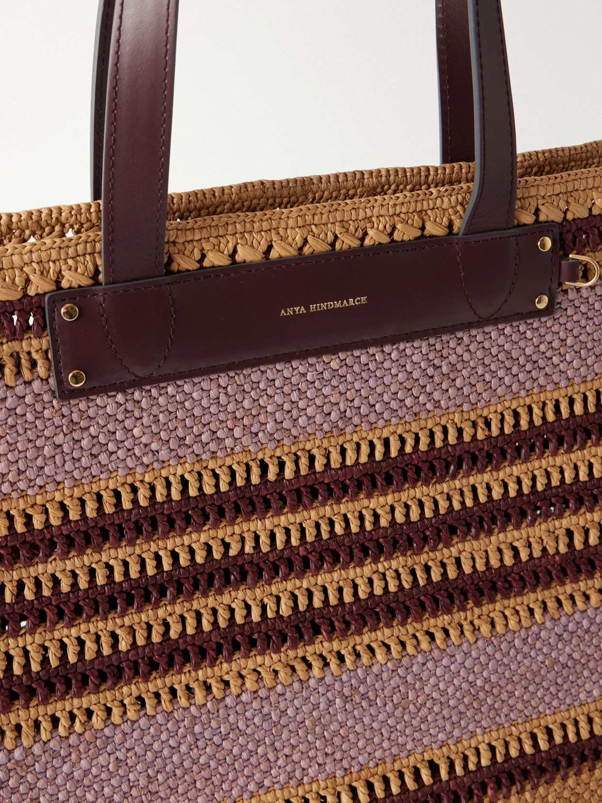 Striped Raffia Tote