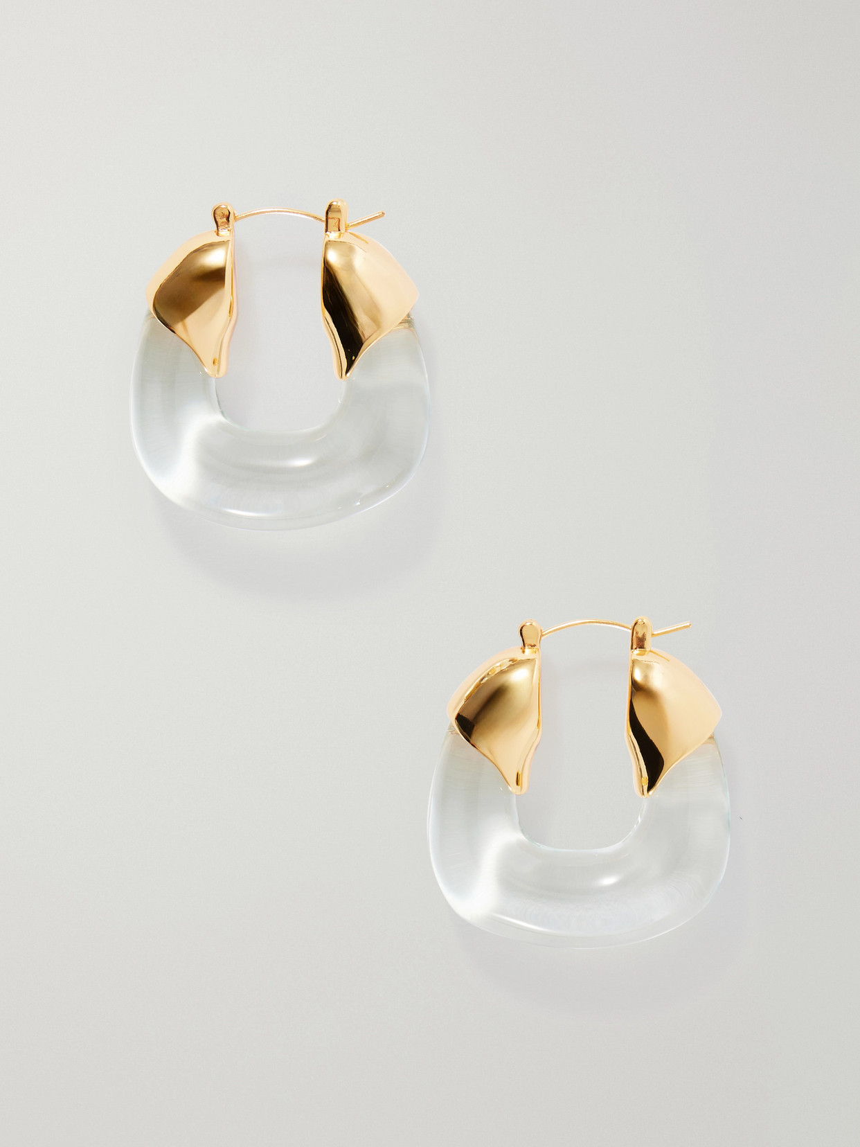 Lizzie Fortunato Gold-plated And Resin Hoop Earrings In Metallic