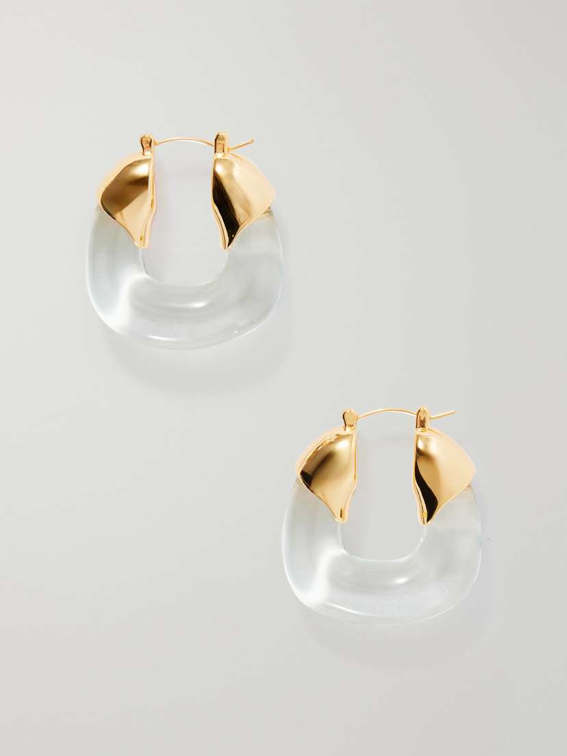 Lizzie Fortunato Gold-plated And Resin Hoop Earrings