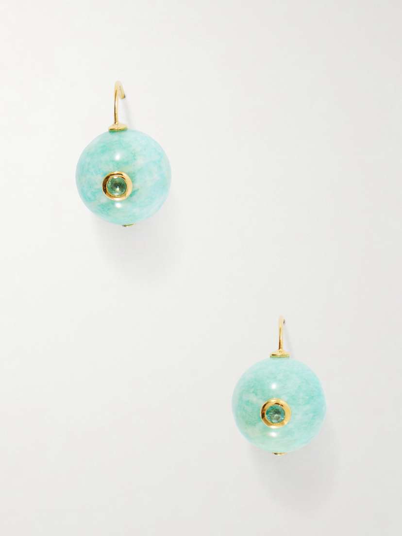 Lizzie Fortunato Comet Beaded Amazonite Earrings
