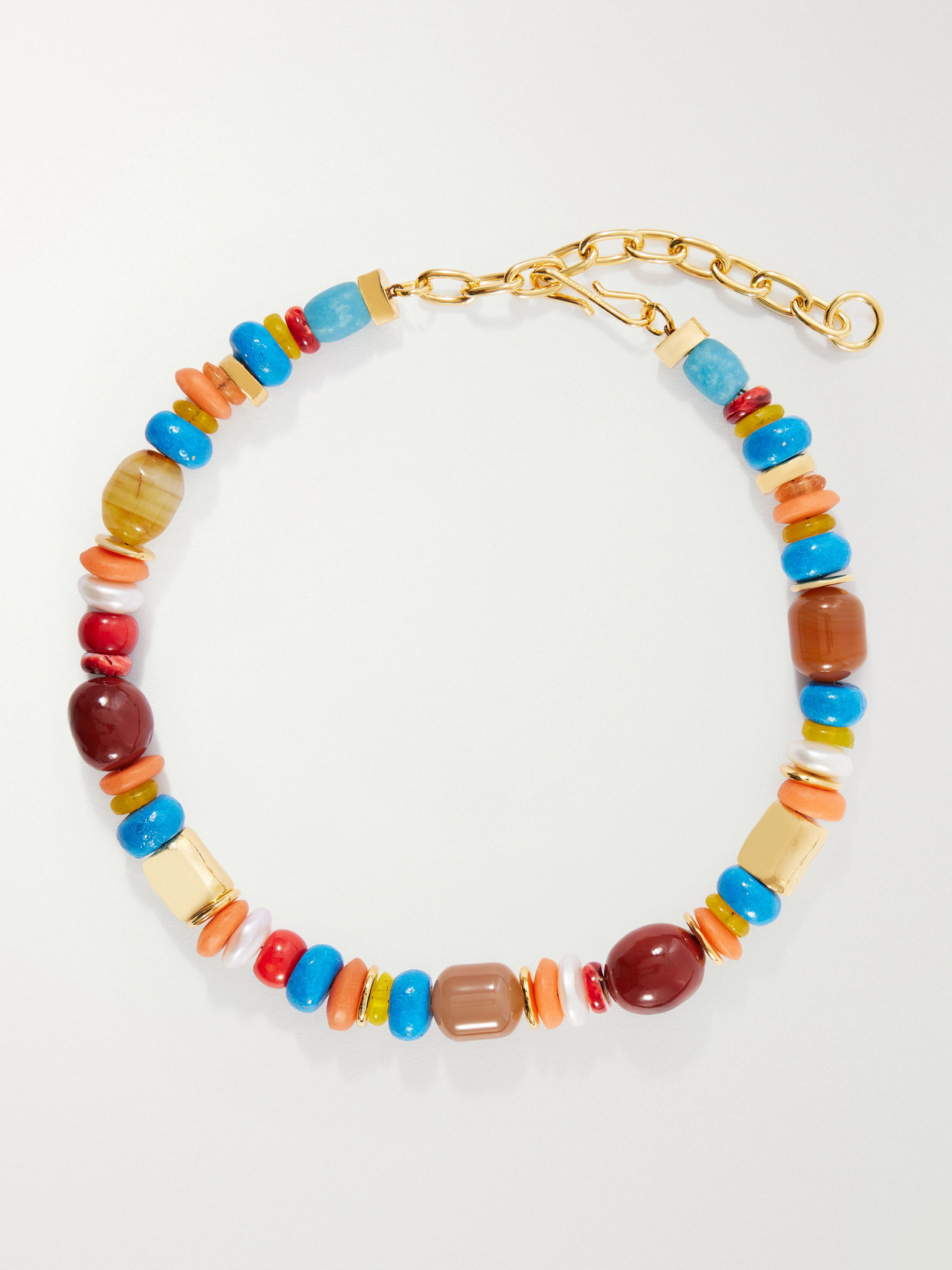 Lizzie Fortunato Souvenir Gold-plated Multi-stone Beaded Necklace