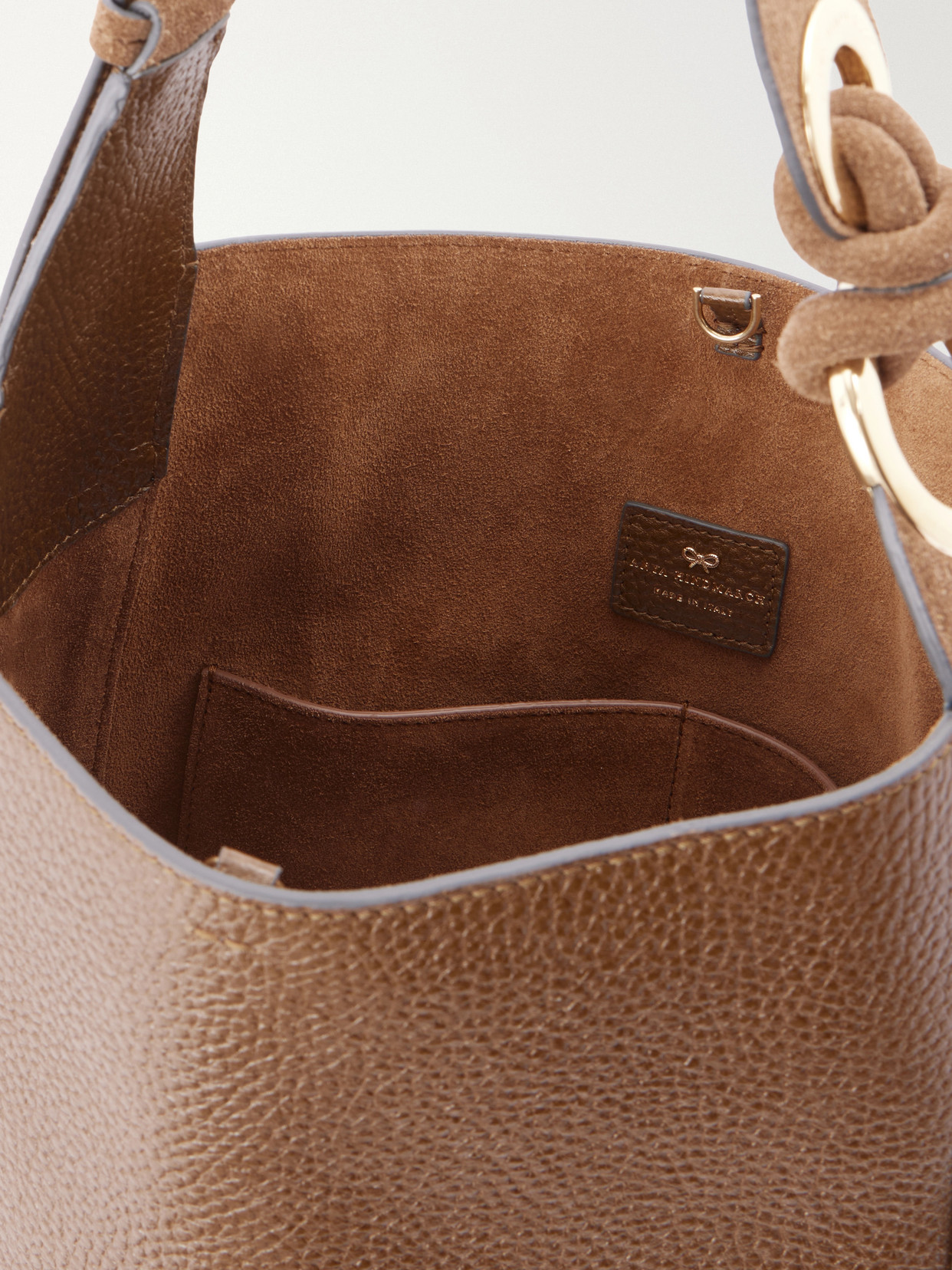 Ringo Suede-Trimmed Textured-Leather Tote