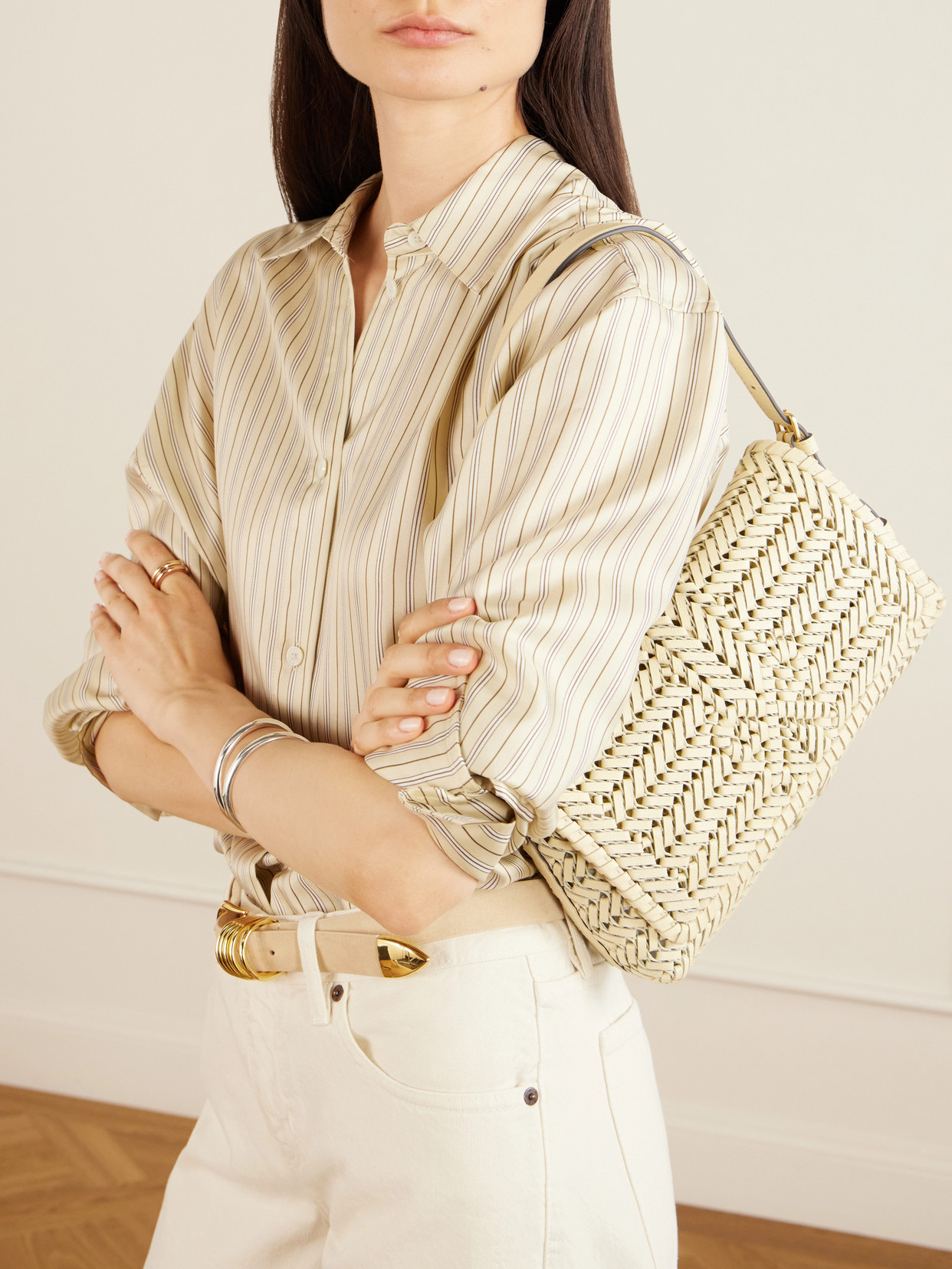 The Nesson Woven Shoulder Bag