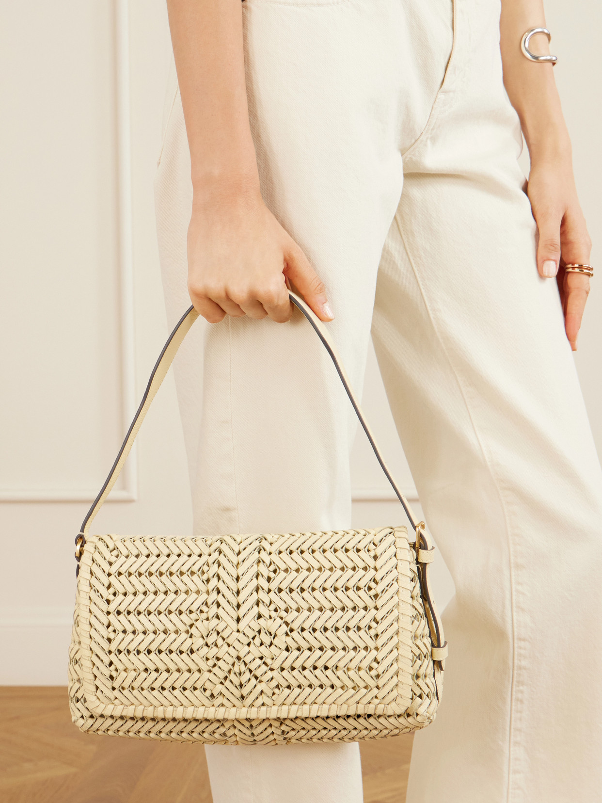 The Nesson Woven Shoulder Bag