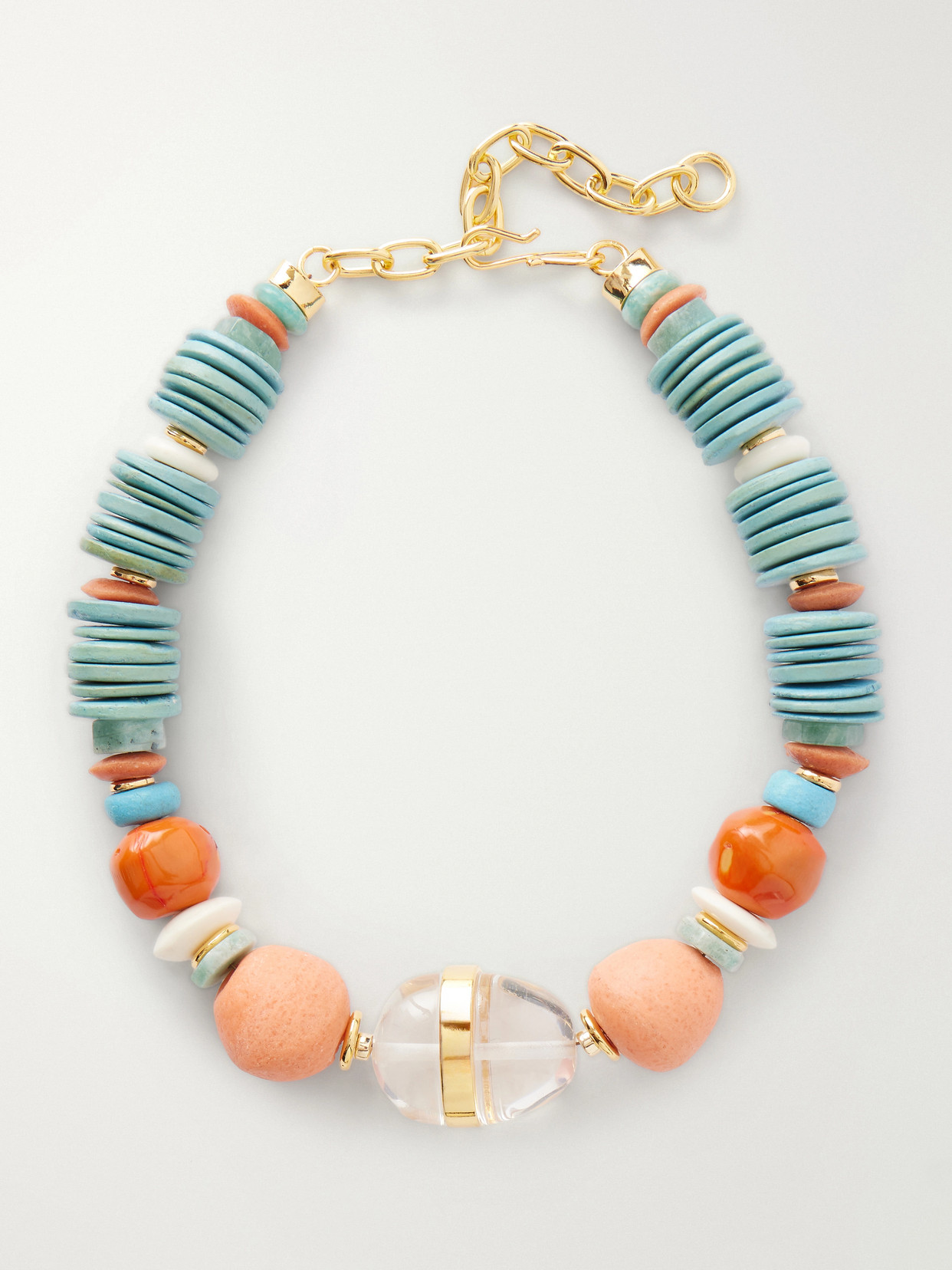 Lizzie Fortunato Neptune Gold-plated Multi-stone Necklace