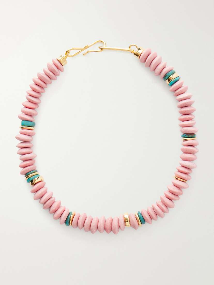 Lizzie Fortunato Laguna Gold-plated Turquoise Beaded Necklace | Thumbnail 5