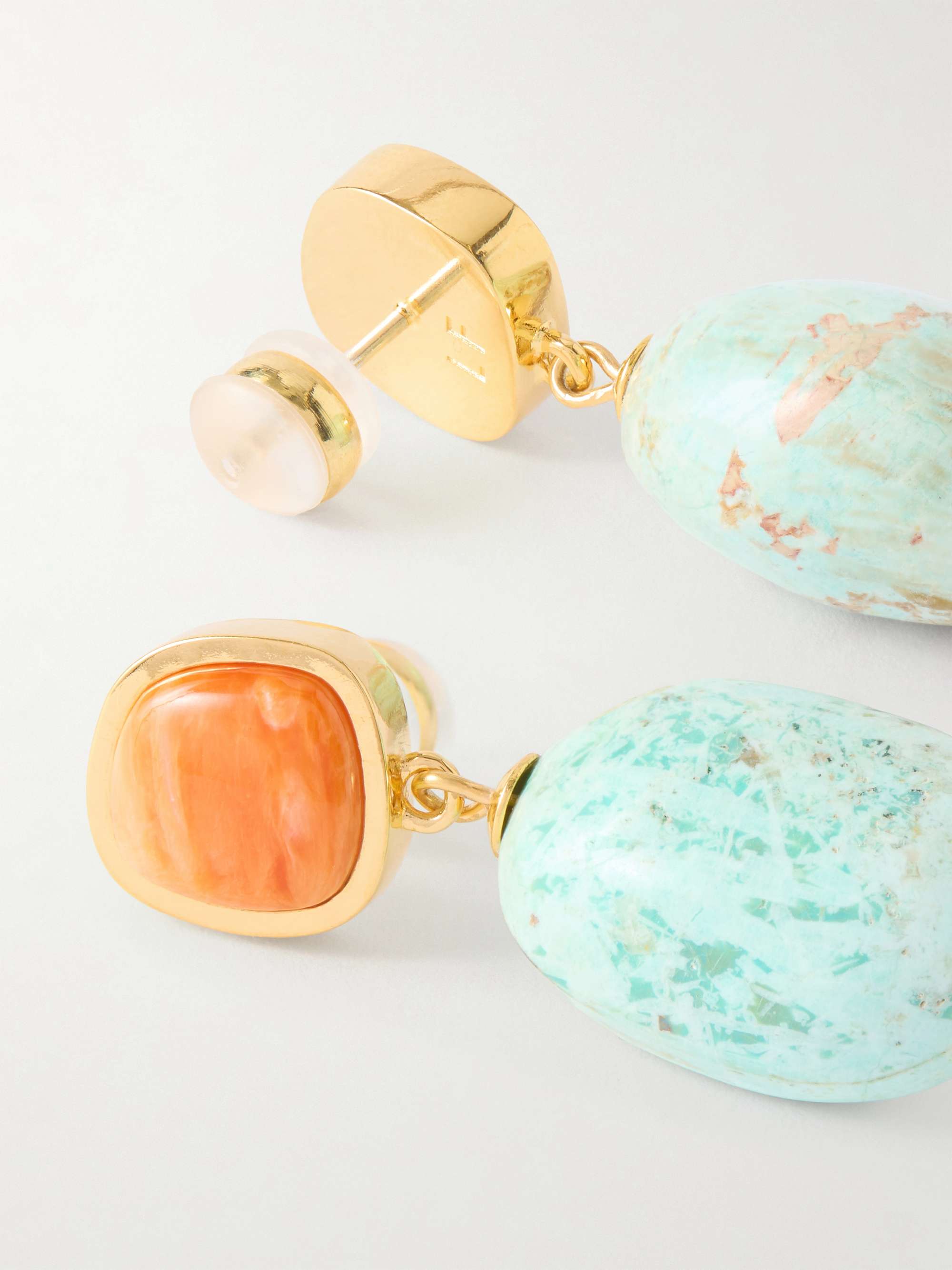LIZZIE FORTUNATO Citrus Splash gold-plated, shell and turquoise
